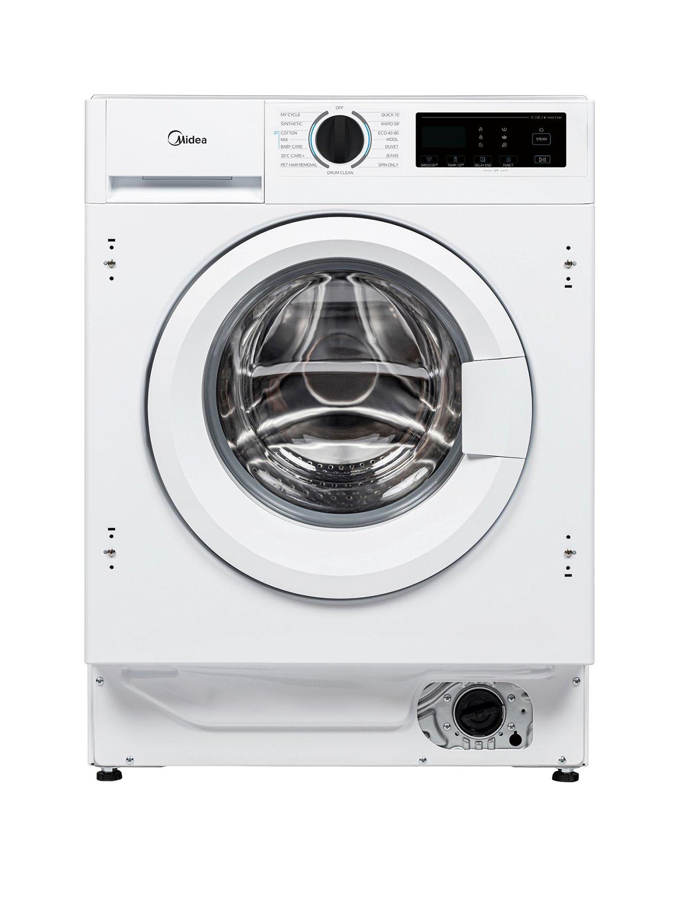 Image 1 of 3 of Midea Midea MFA06W90BA/W 9kg Integrated Washing Machine White