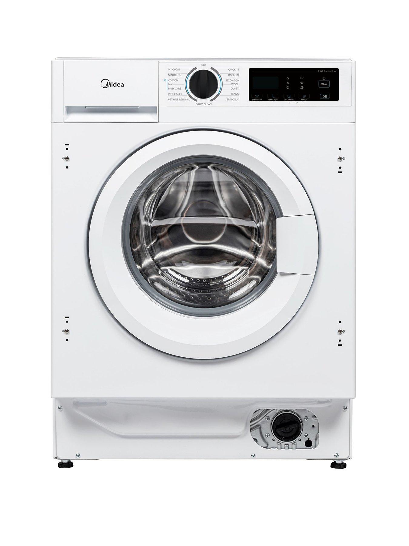 Midea MFA06D80BA10/W 8/6kg Steam Care Integrated Washer Dryer White