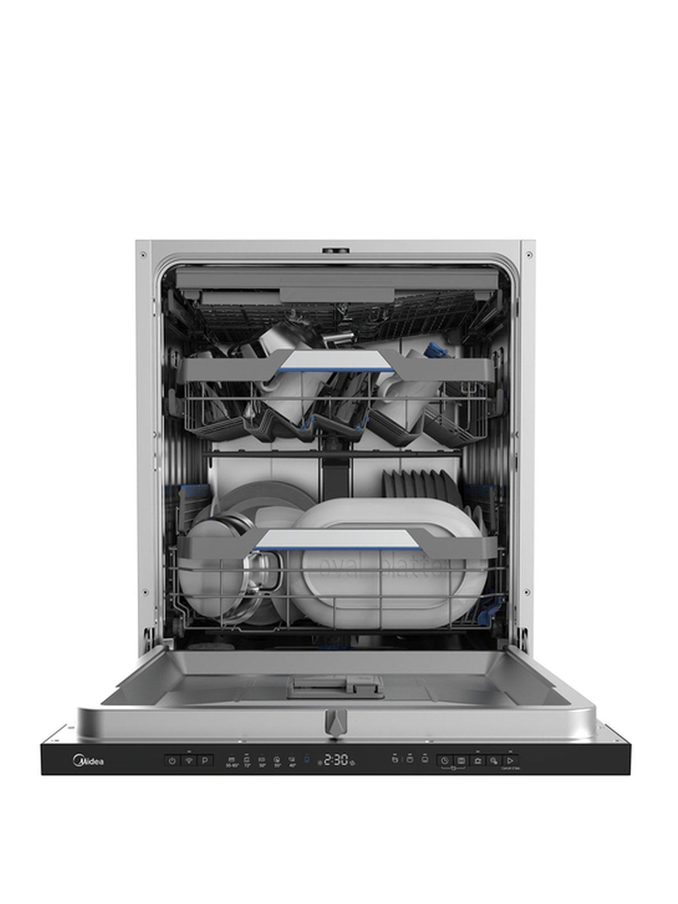 Midea MDWEB1403M(B)-WG Auto Open Dry, Wifi Connected Integrated Full Size Dishwasher White