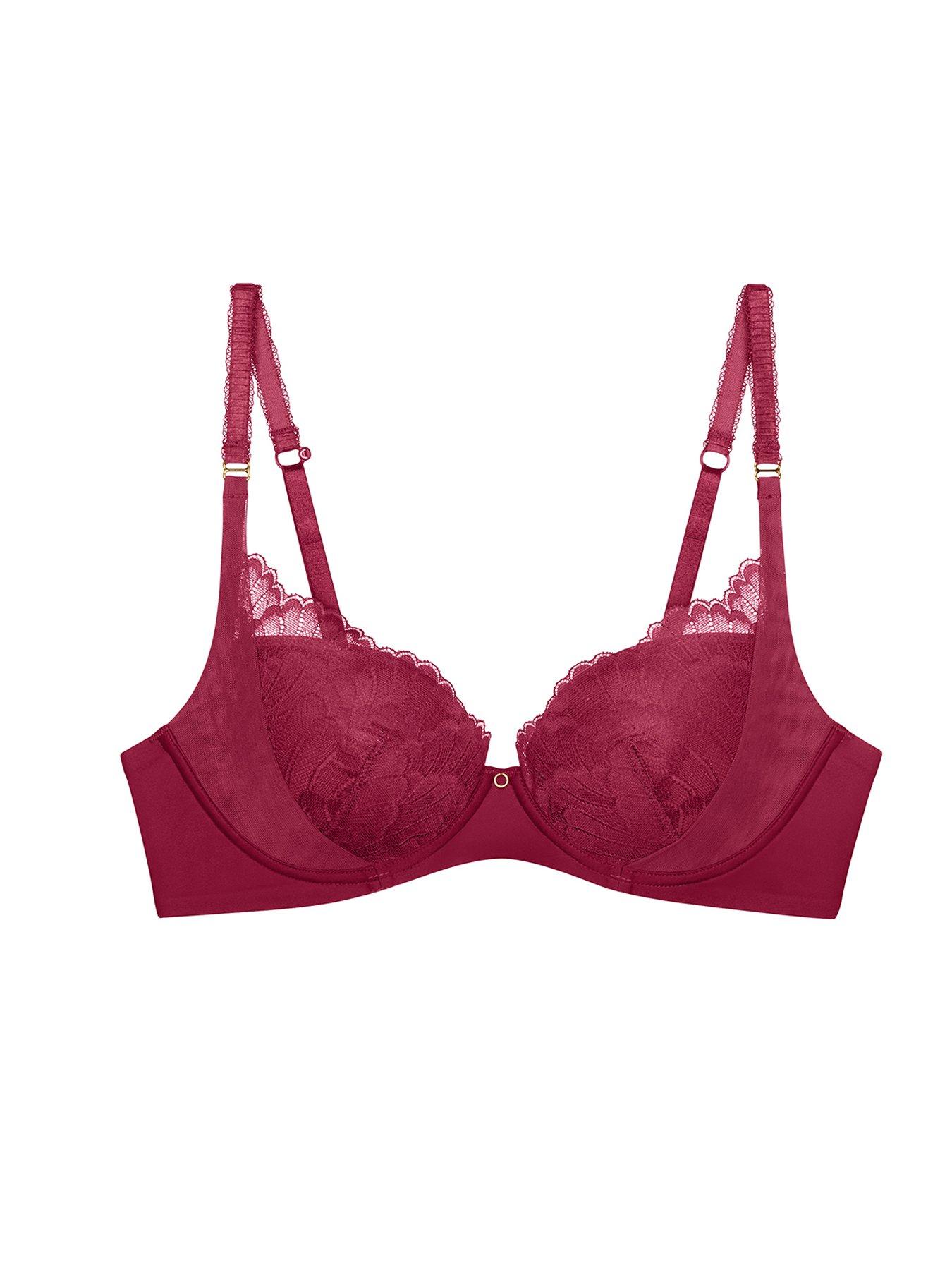 Image 5 of 5 of Triumph Love And Lace Wired Push Up Bra -berry