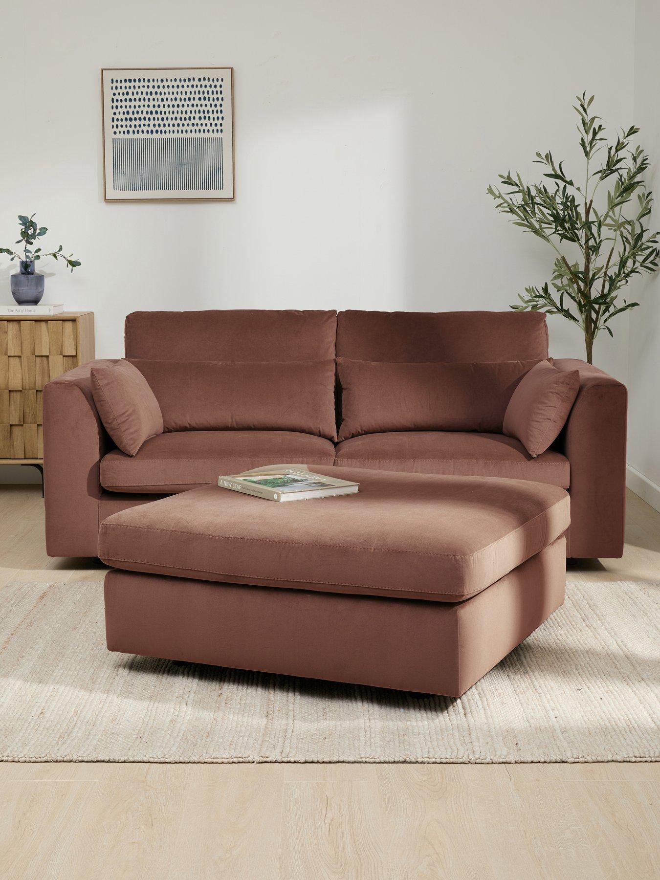 The Very Collection Hartley 3 Seater Sofa + Square Footstool Set (Buy  &  SAVE!)