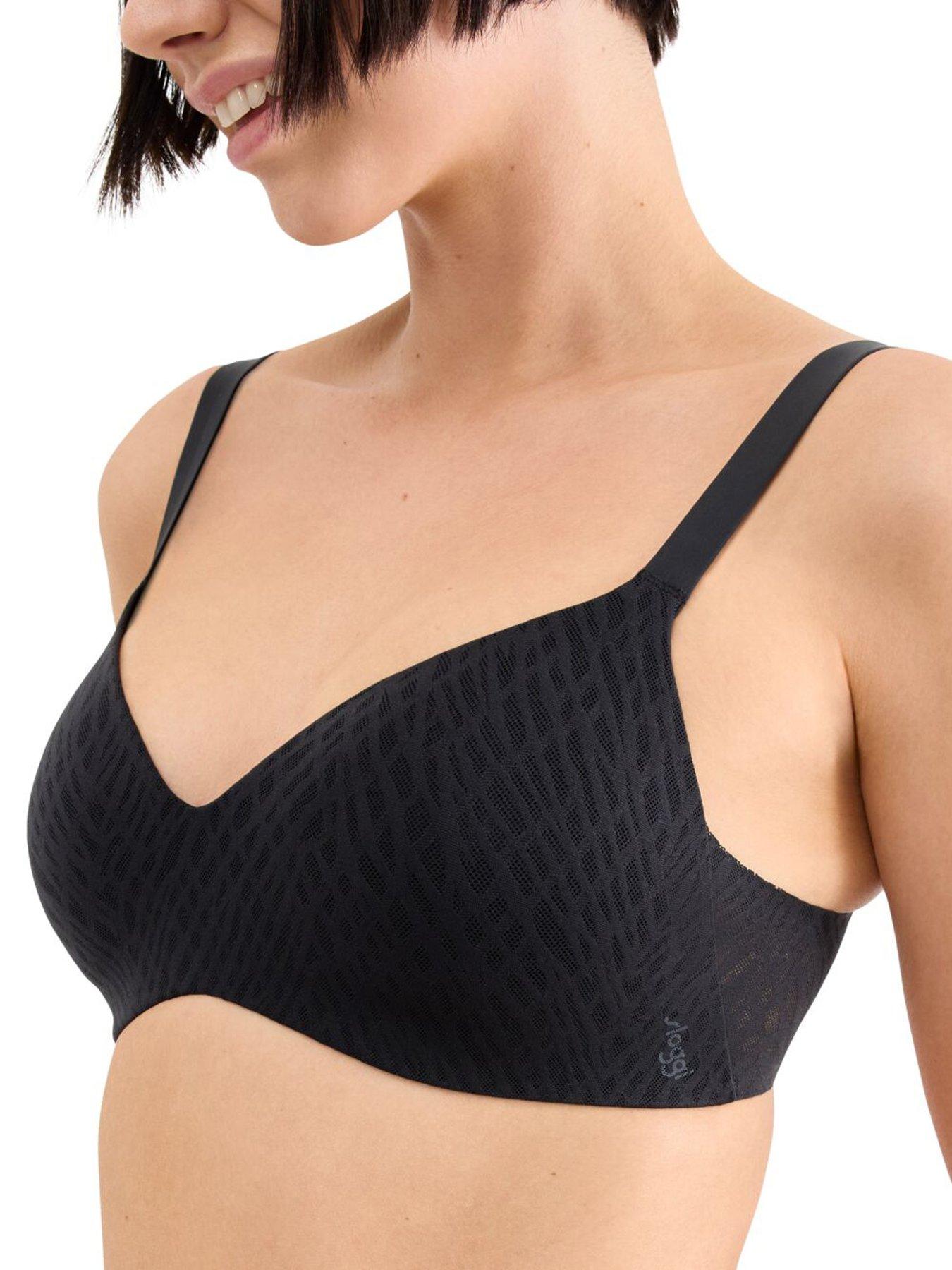 Image 1 of 5 of Sloggi Womens Zero Feel 2.0 Seamfree Non-Wired T-Shirt Bra - Black