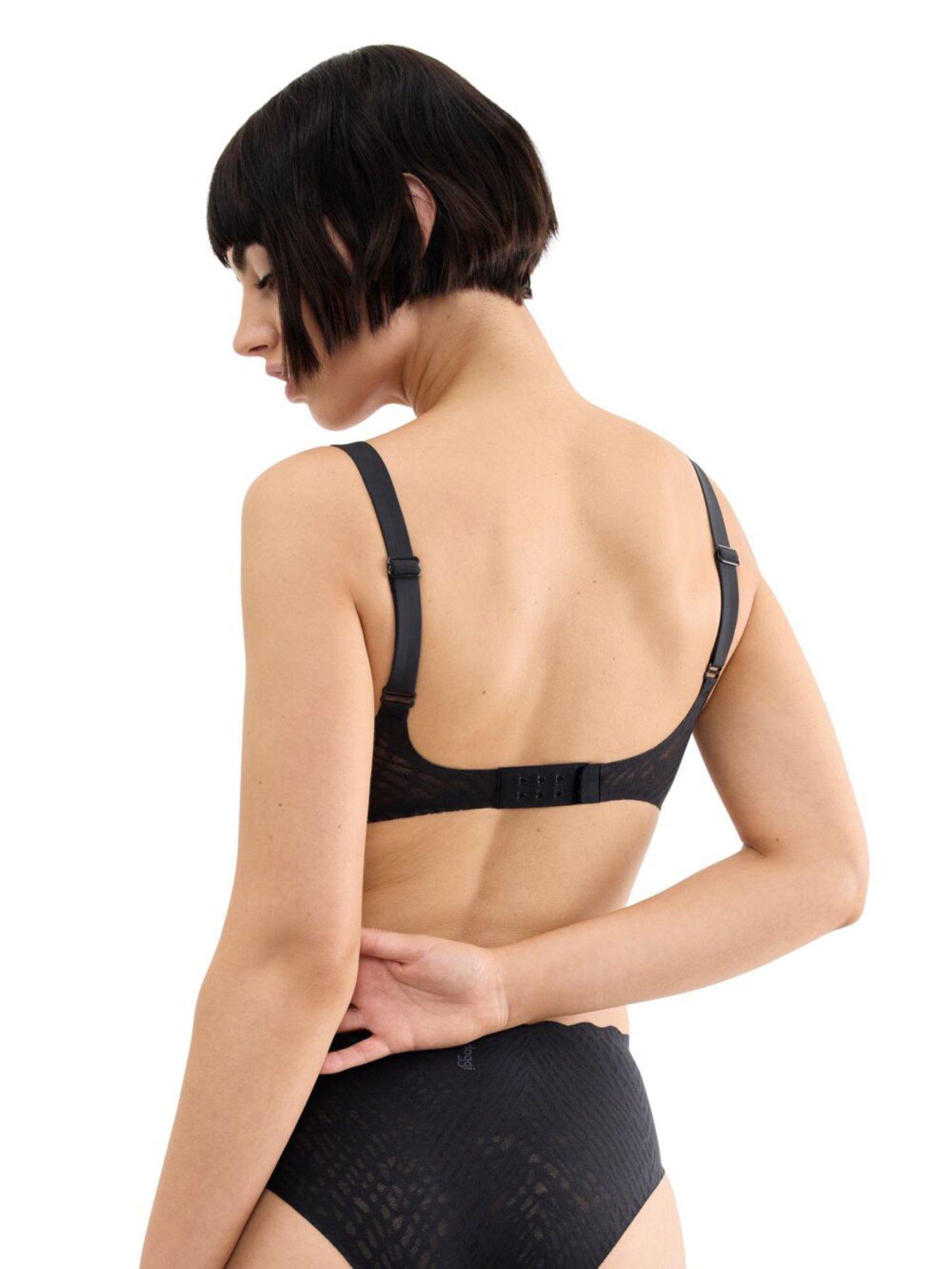 Image 2 of 5 of Sloggi Womens Zero Feel 2.0 Seamfree Non-Wired T-Shirt Bra - Black