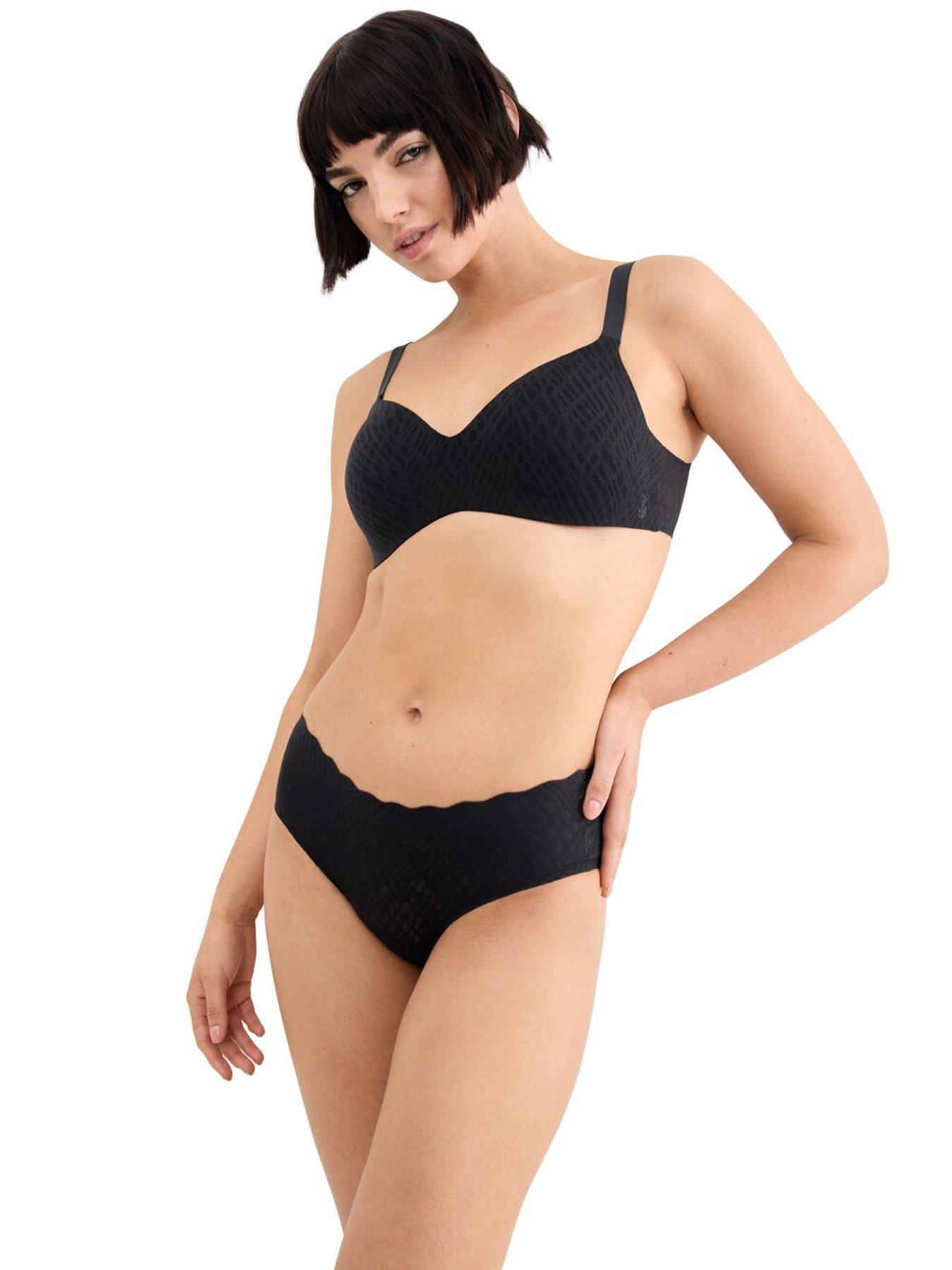 Image 4 of 5 of Sloggi Womens Zero Feel 2.0 Seamfree Non-Wired T-Shirt Bra - Black