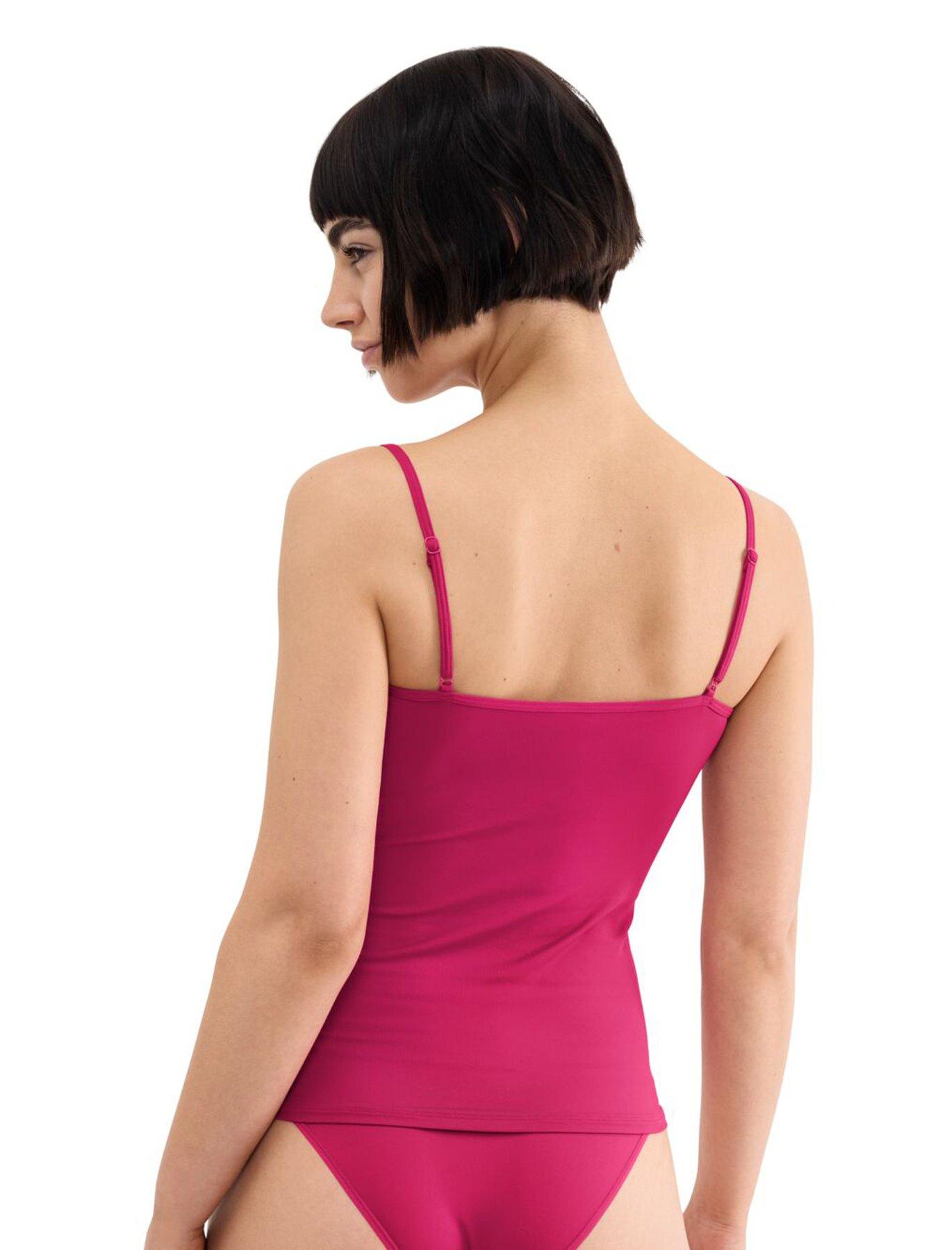 Image 2 of 5 of Sloggi Womens Slim Fit Backless Adjustable Strap Camisole - Berry