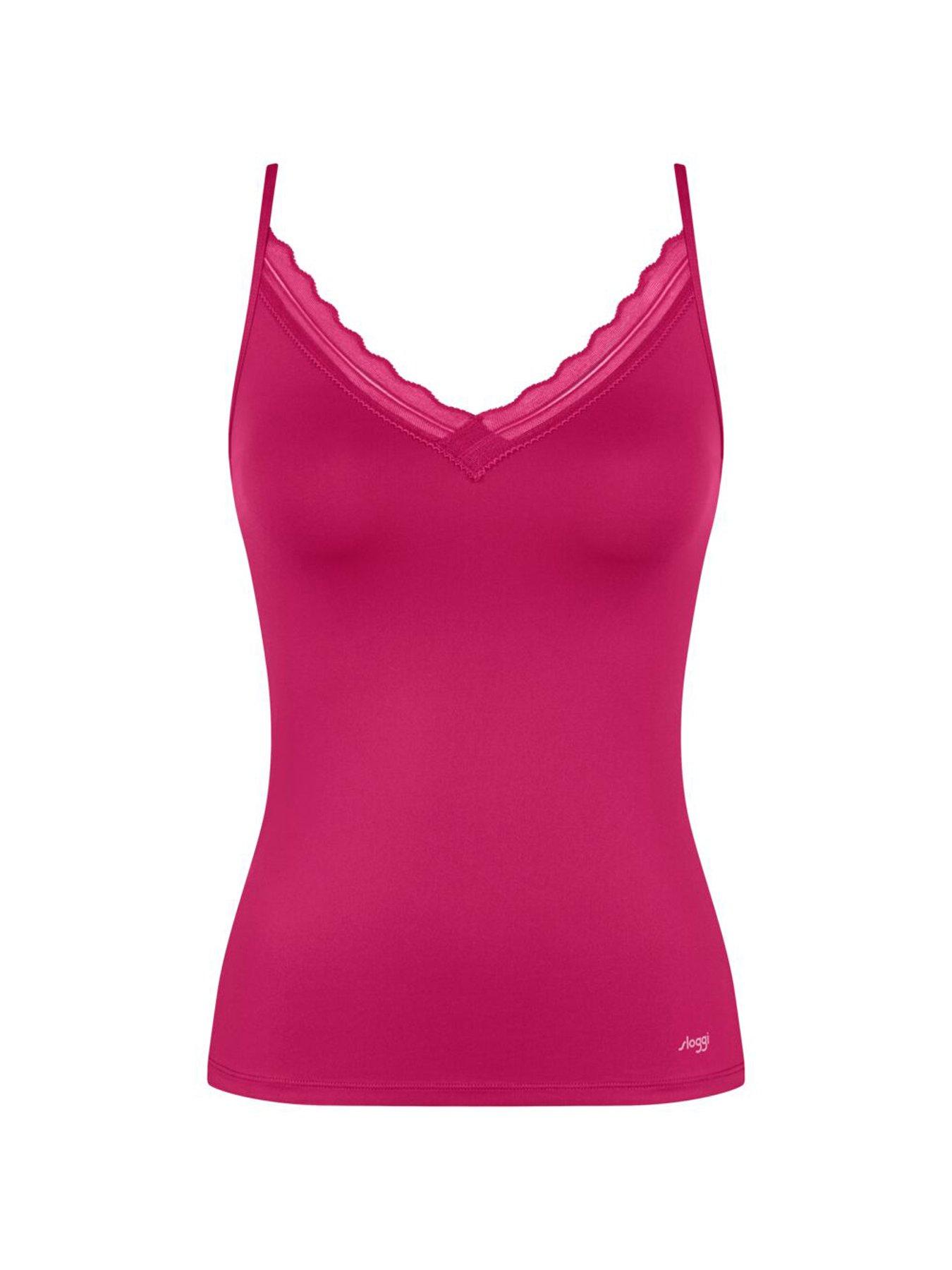 Image 5 of 5 of Sloggi Womens Slim Fit Backless Adjustable Strap Camisole - Berry