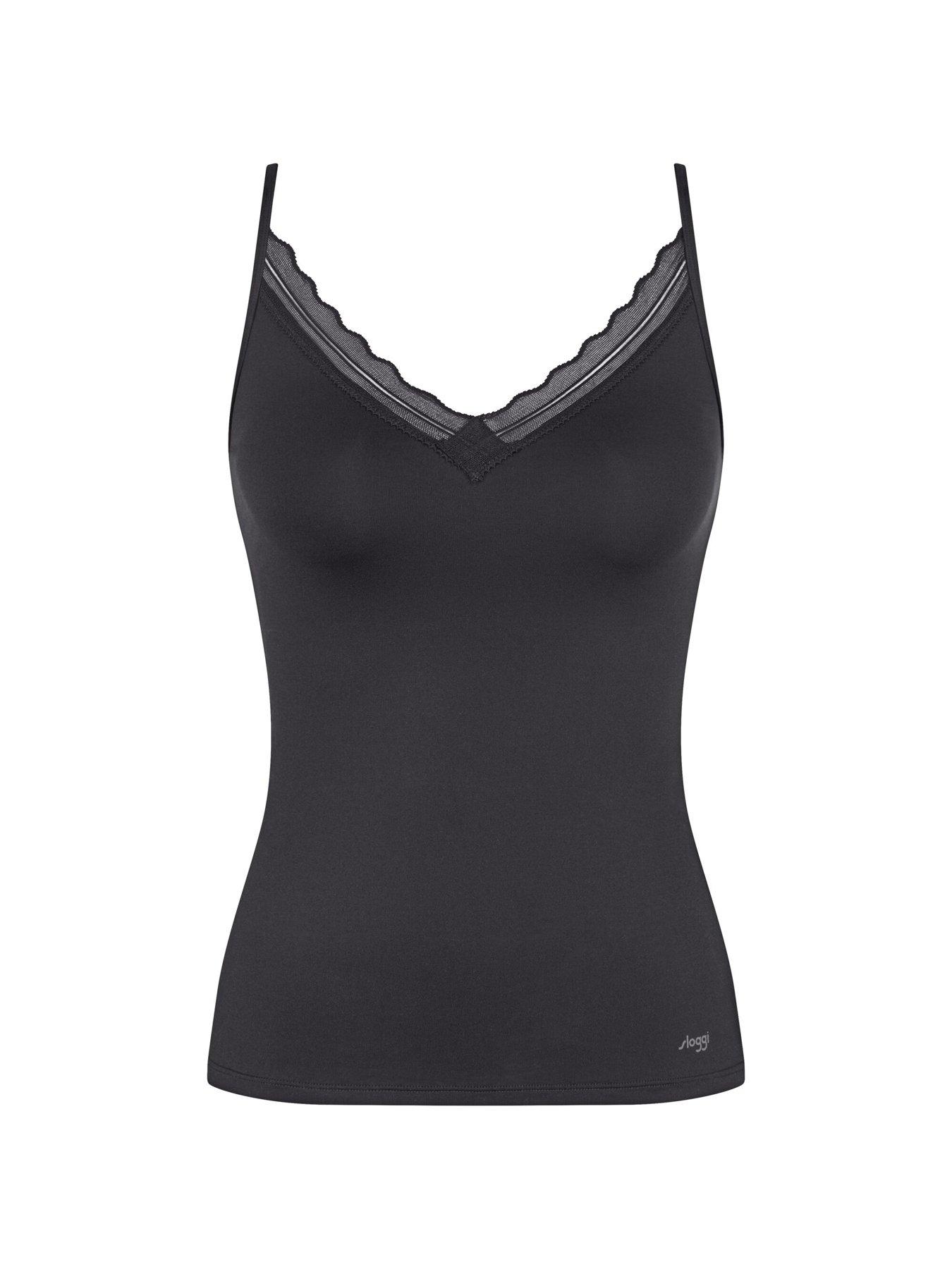 Image 5 of 5 of Sloggi Go Blush Spaghetti Top - Black