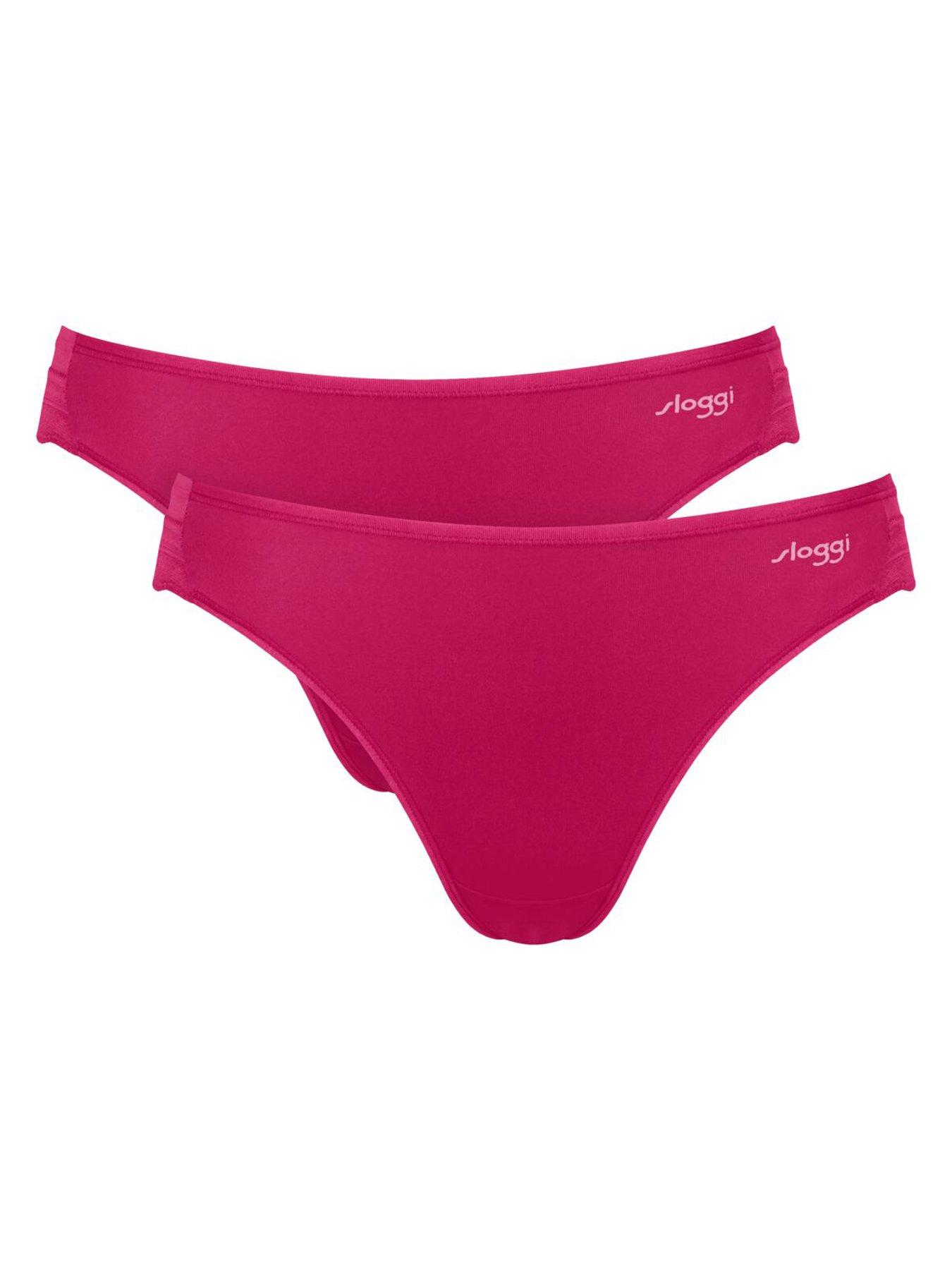 Image 5 of 5 of Sloggi Womens Go Blush High Leg 2 Pack Briefs - Berry Combo