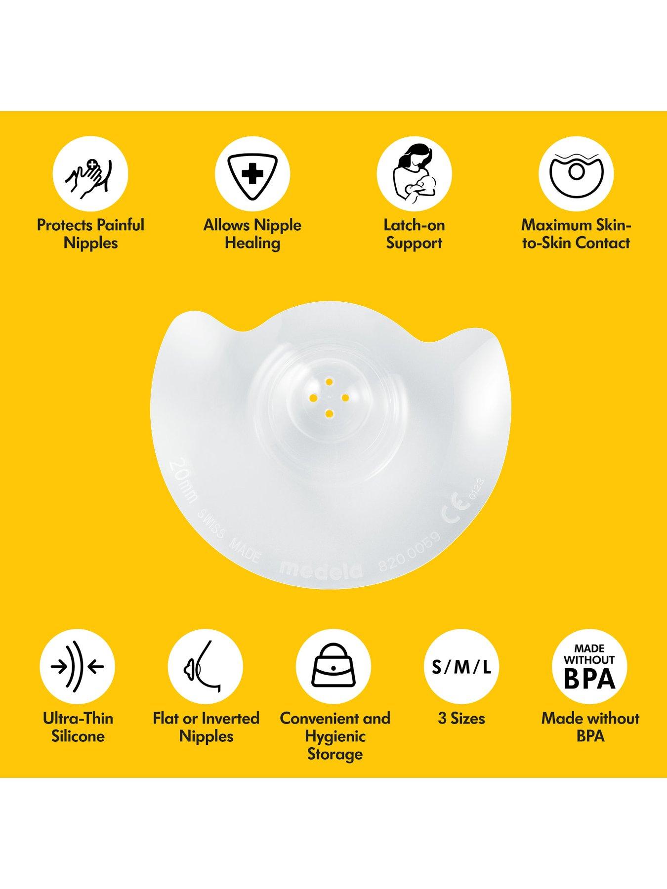 Image 4 of 7 of Medela Contact Nipple Shields Medium (20mm) with Case (2 pack)