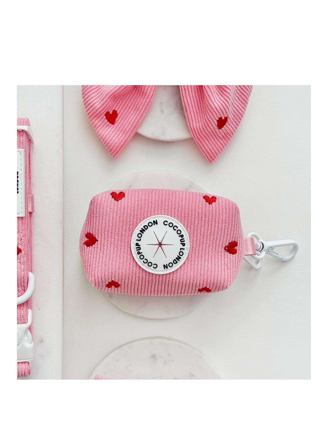 Image 1 of 2 of Cocopup Pink Heartstrings Cord Poop Bag Holder