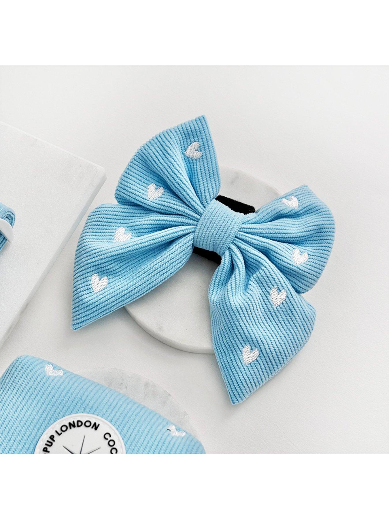 Image 2 of 2 of Cocopup Blue Heartstrings Cord Sailor Bow Tie