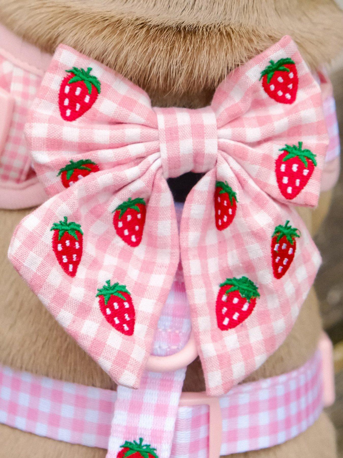 Cocopup Strawberry Picnic Pup Sailor Bow Tie