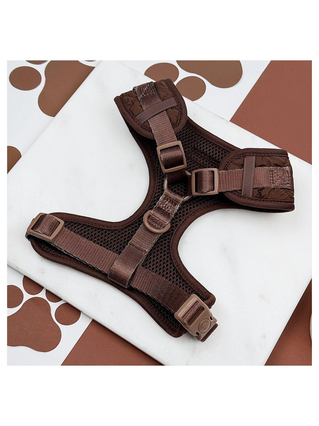 Image 3 of 3 of Cocopup Espresso Quilted Adjustable Neck Harness
