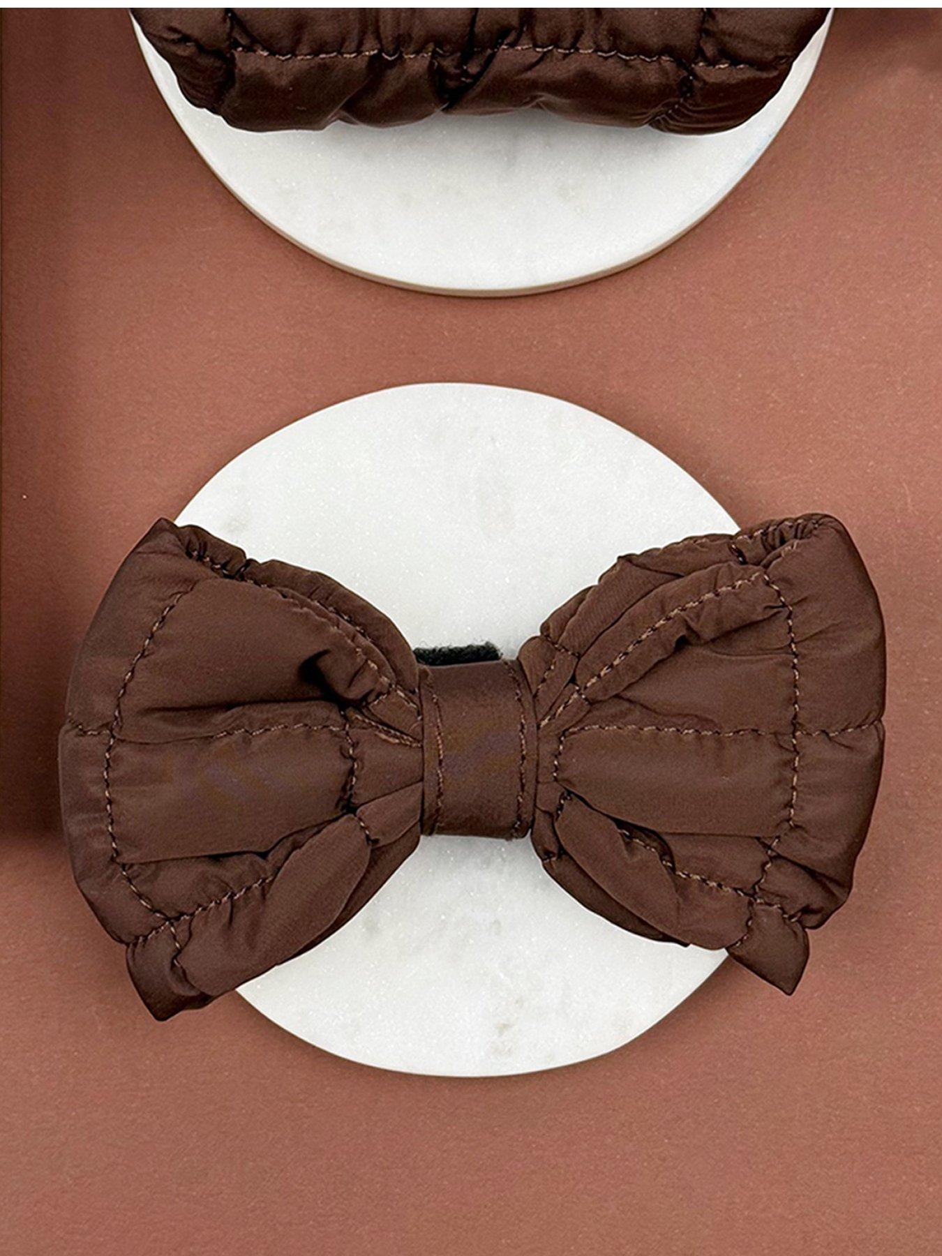 Image 1 of 1 of Cocopup Espresso Quilted Bow Tie