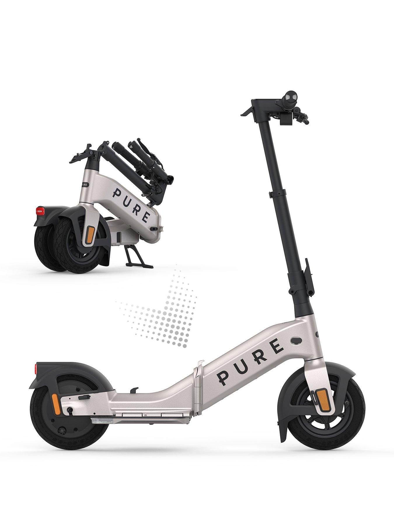 Image 1 of 8 of Pure Flex Platinum Silver Electric Scooter