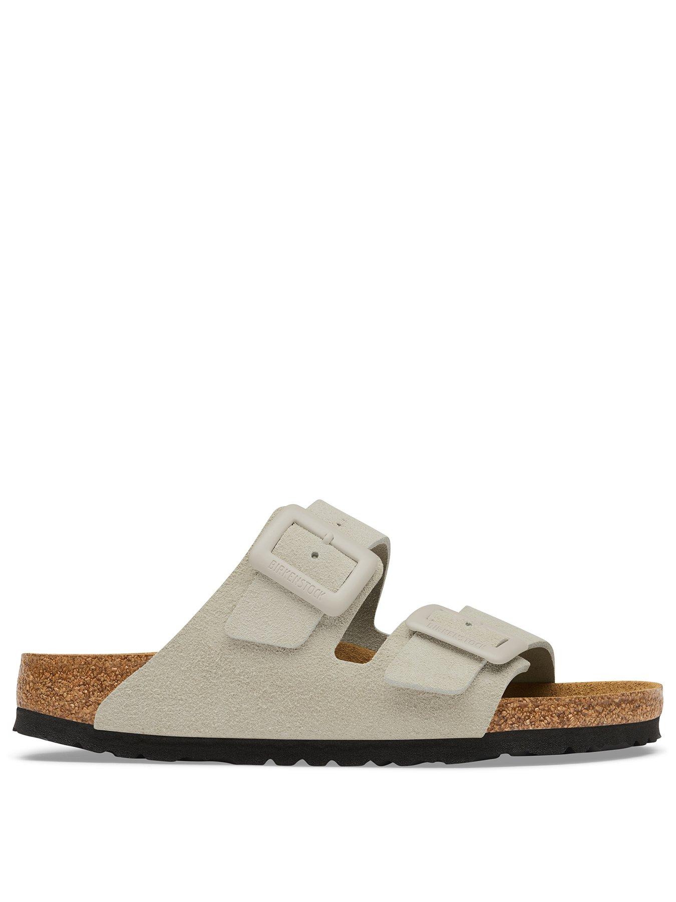 Image 2 of 3 of Birkenstock Arizona Suede Sandals - Cream