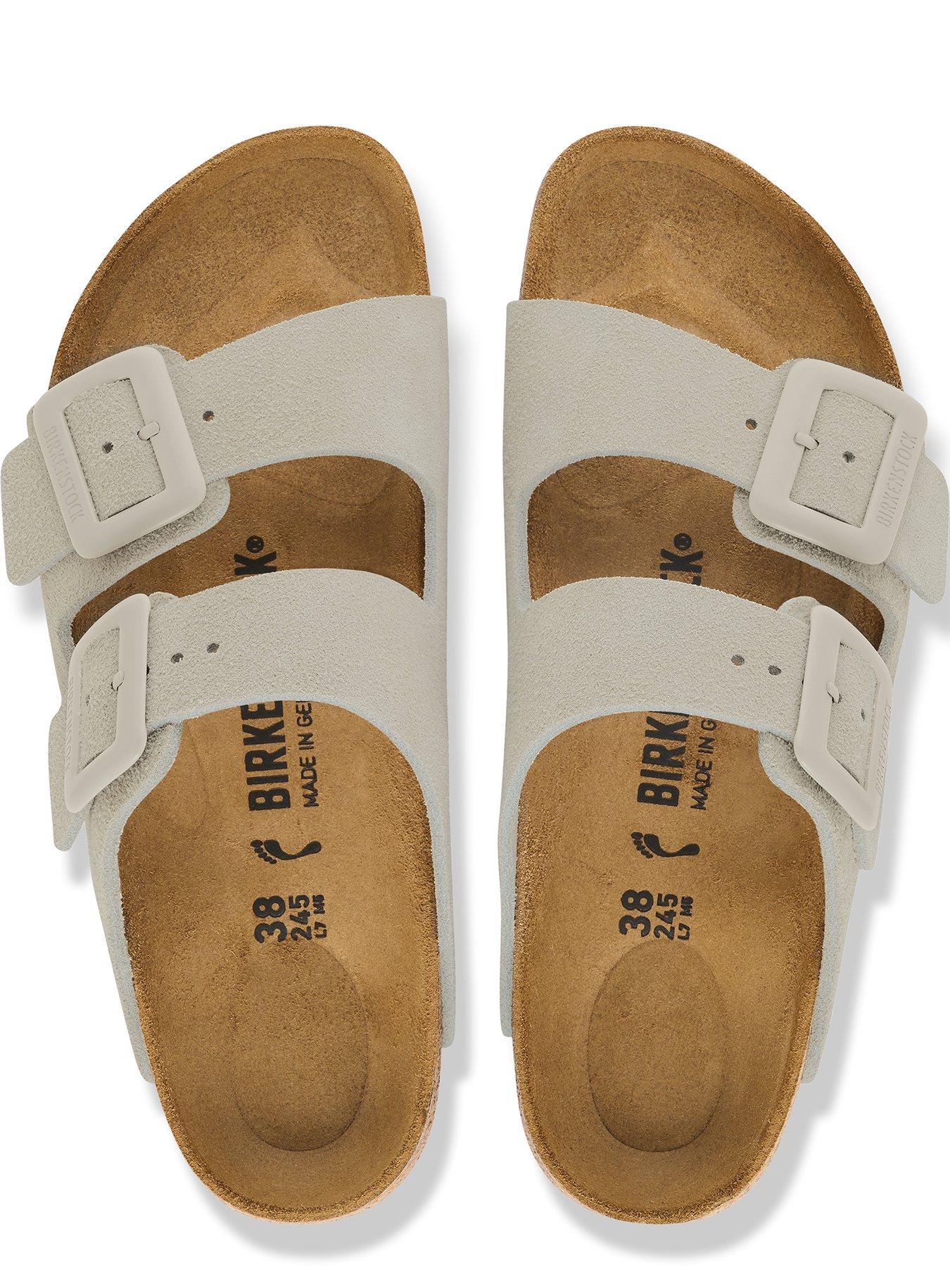 Image 3 of 3 of Birkenstock Arizona Suede Sandals - Cream