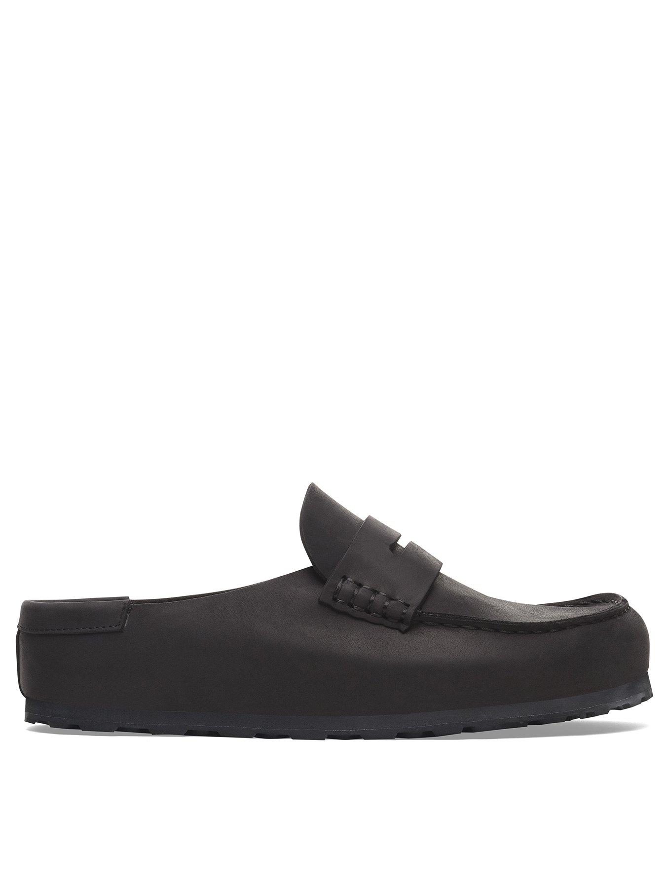 Birkenstock Naples Wrapped Oiled Leather Shoes - Black