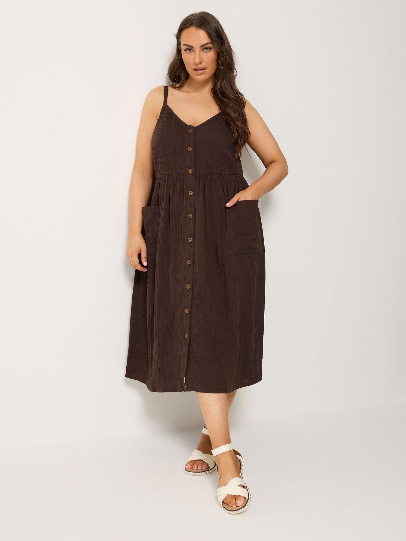 Yours Curve Cheesecloth Pocket Sundress