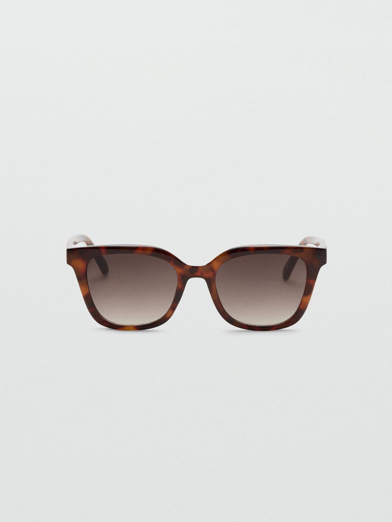 Image 2 of 4 of Mango Squared Frame Sunglasses - Chocolate