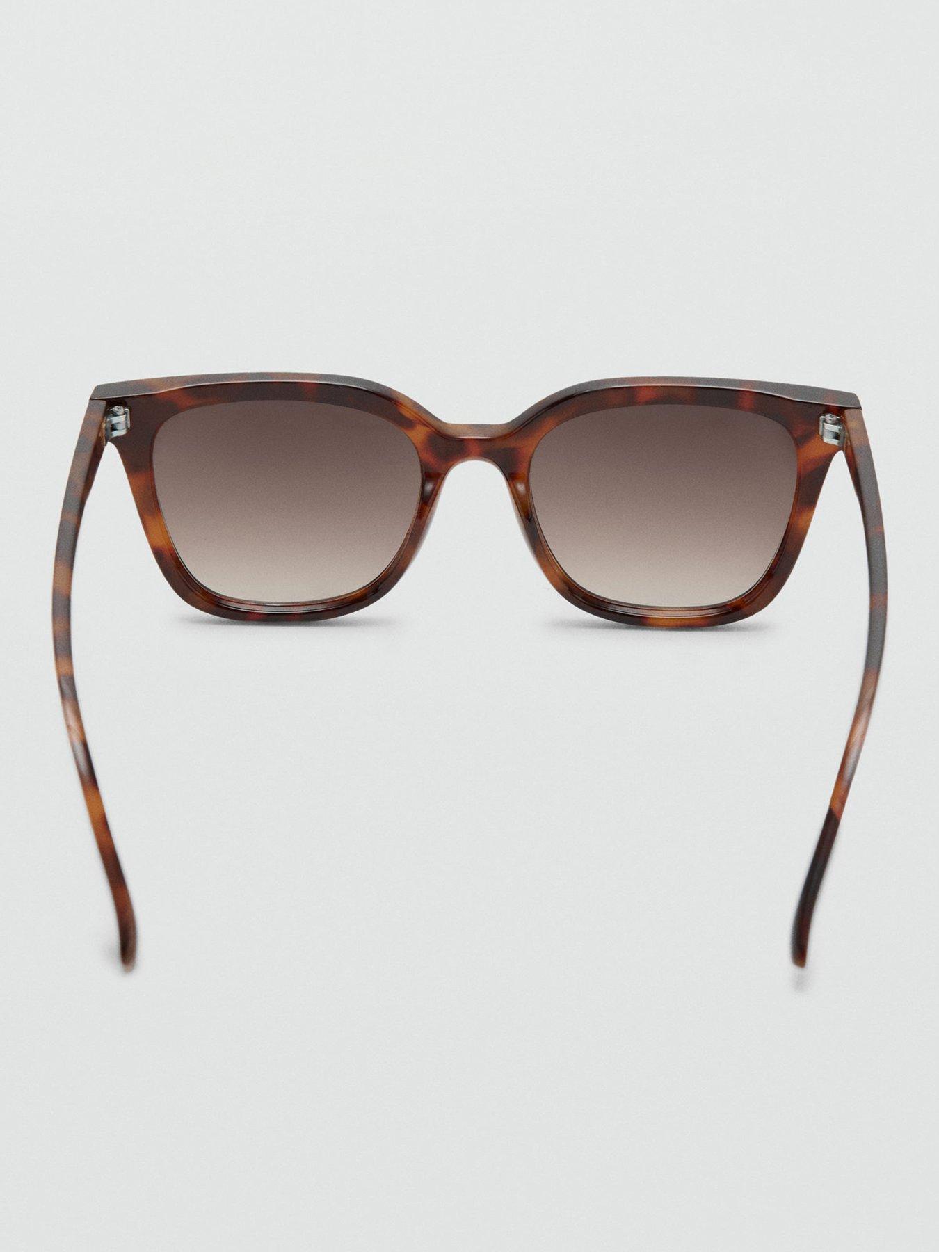 Image 3 of 4 of Mango Squared Frame Sunglasses - Chocolate