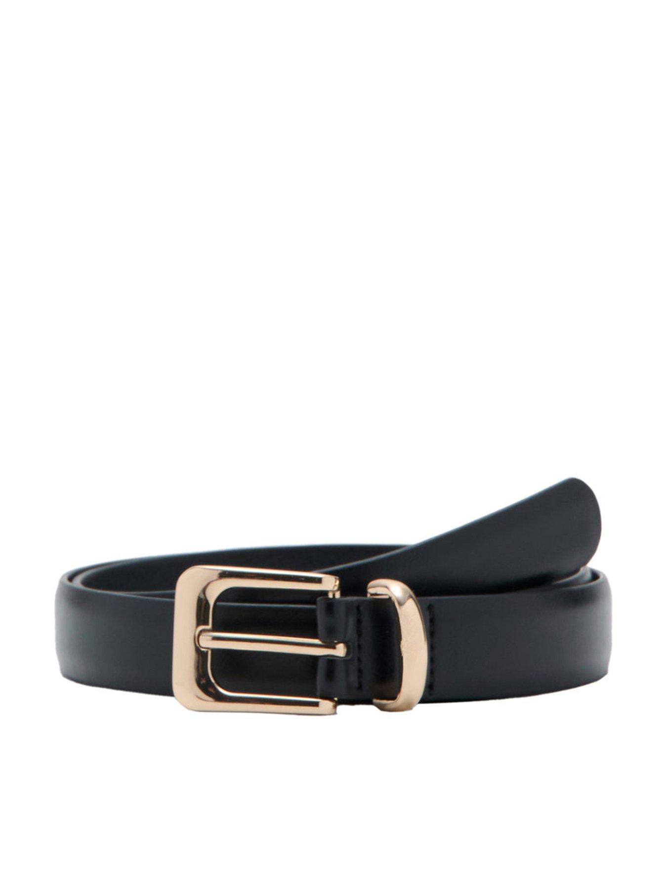 Mango Square Buckle Belt - Black