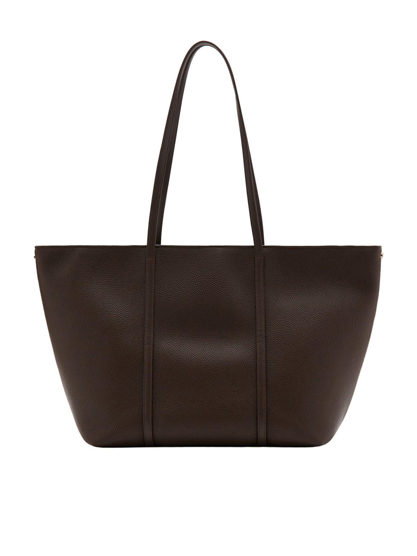 Mango Shopper Bag With Double Handle - Brown