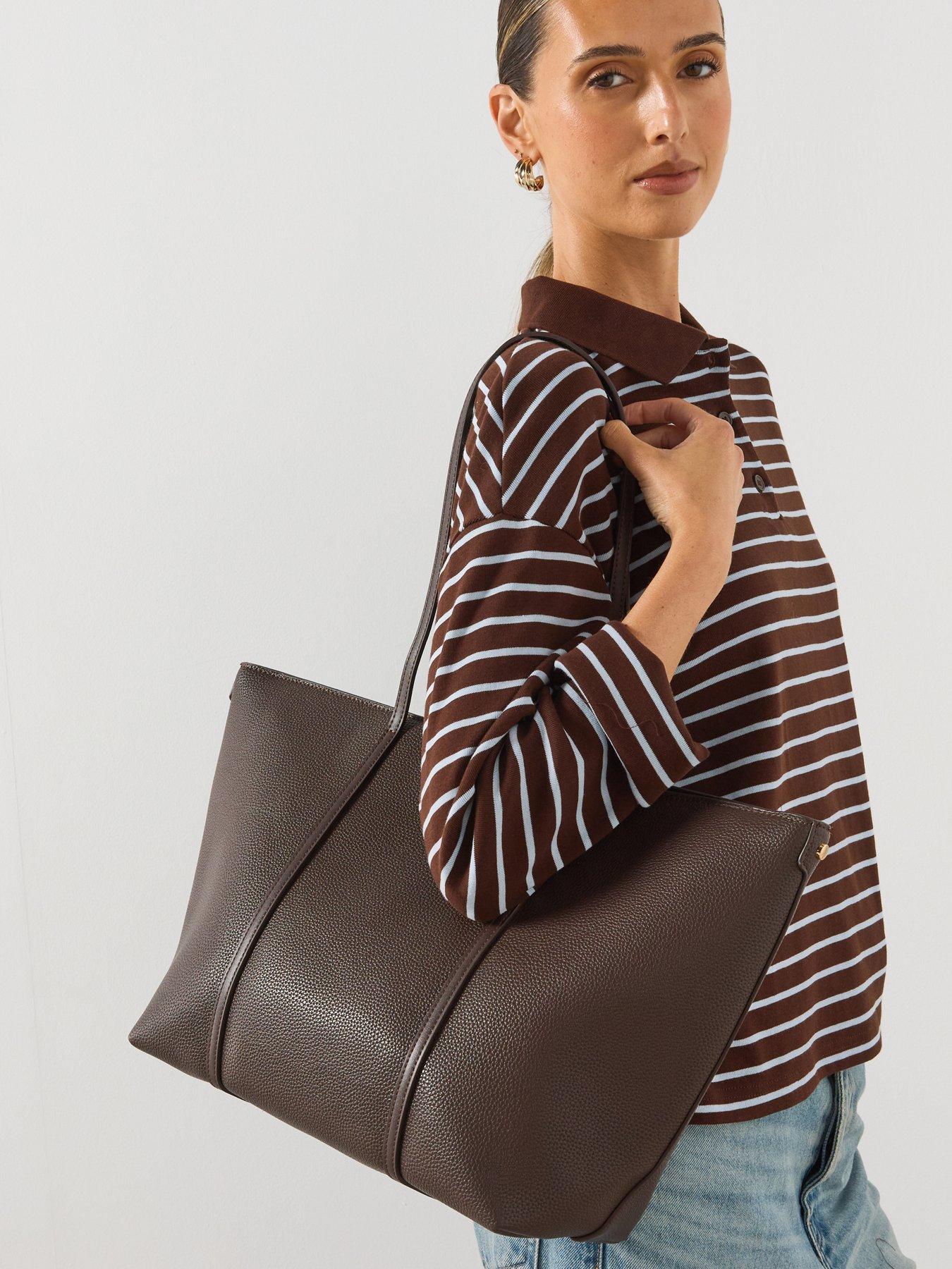 Image 5 of 5 of Mango Shopper Bag With Double Handle - Brown