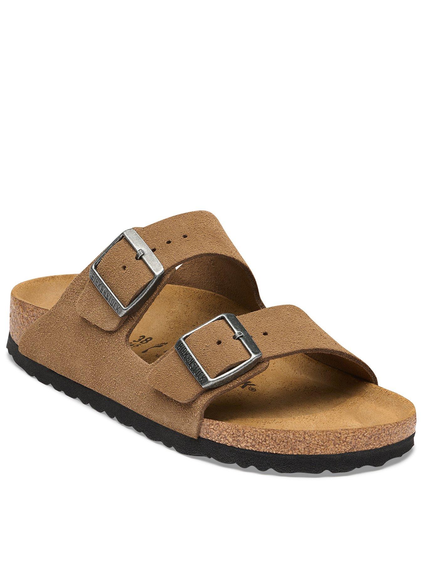 Image 1 of 3 of Birkenstock Arizona Suede Leather Unisex Sandals - Brown