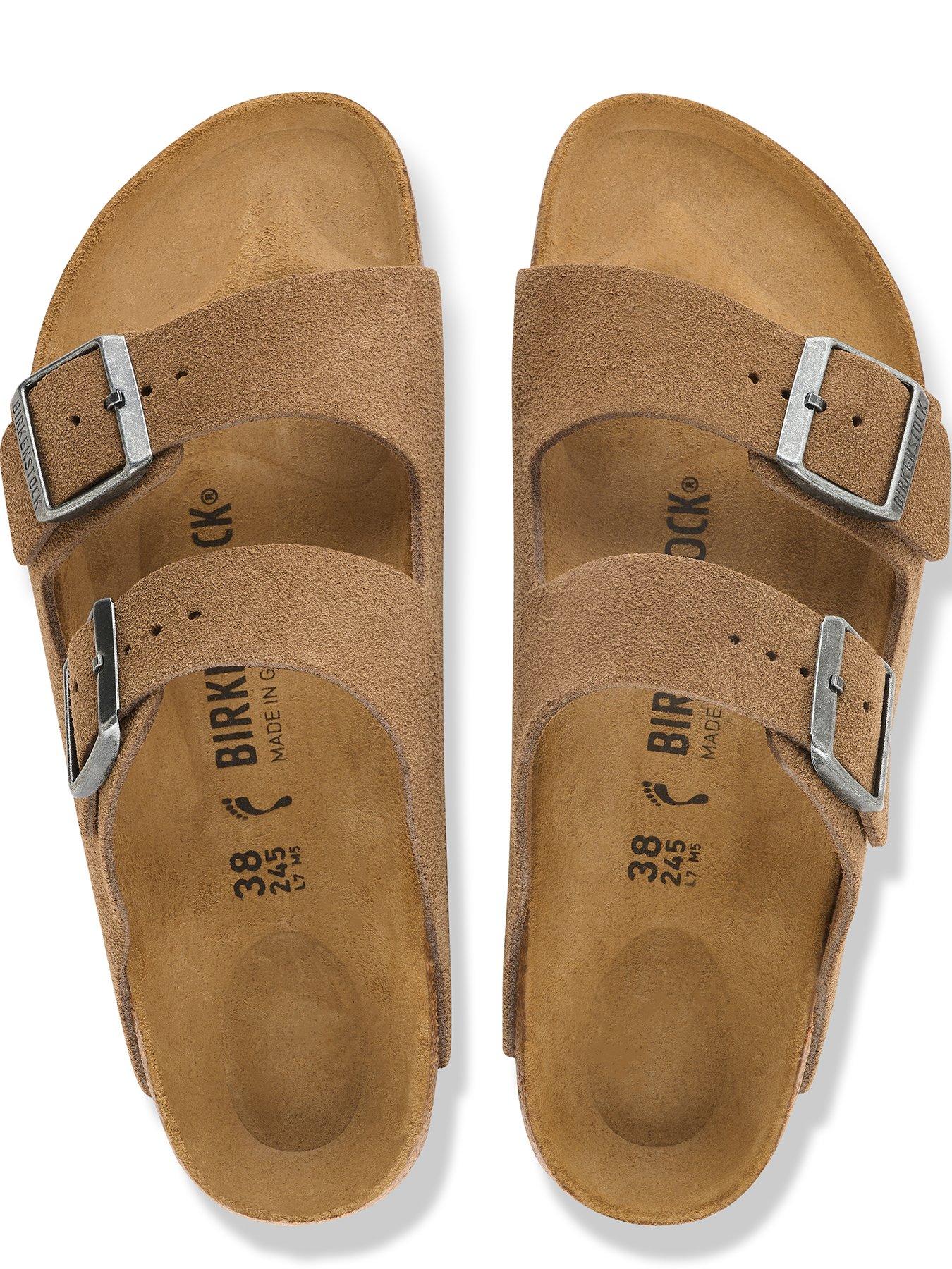 Image 3 of 3 of Birkenstock Arizona Suede Leather Unisex Sandals - Brown