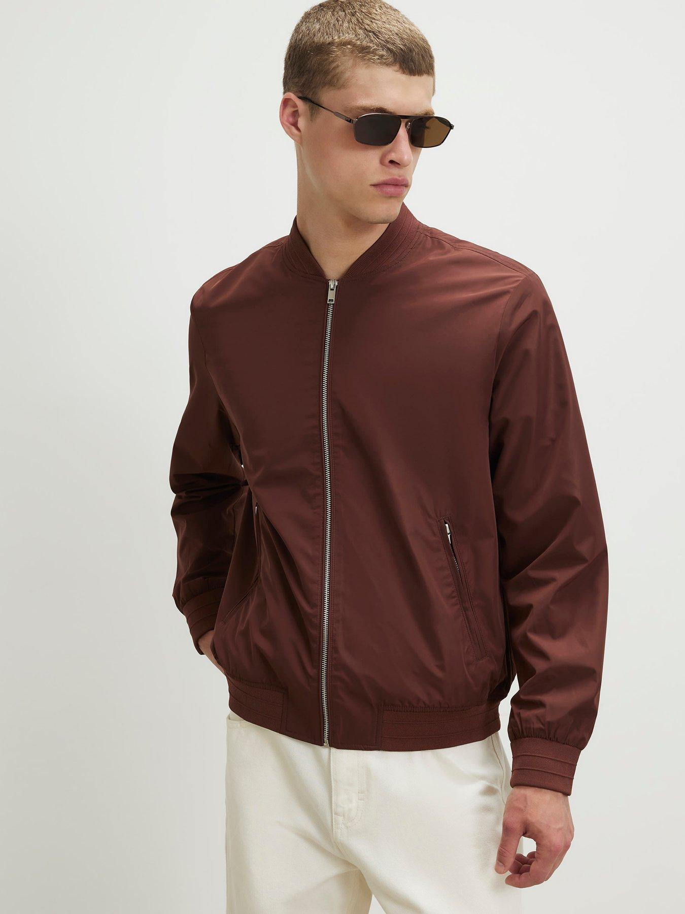 River Island Lightweight Bomber Jacket - Brown