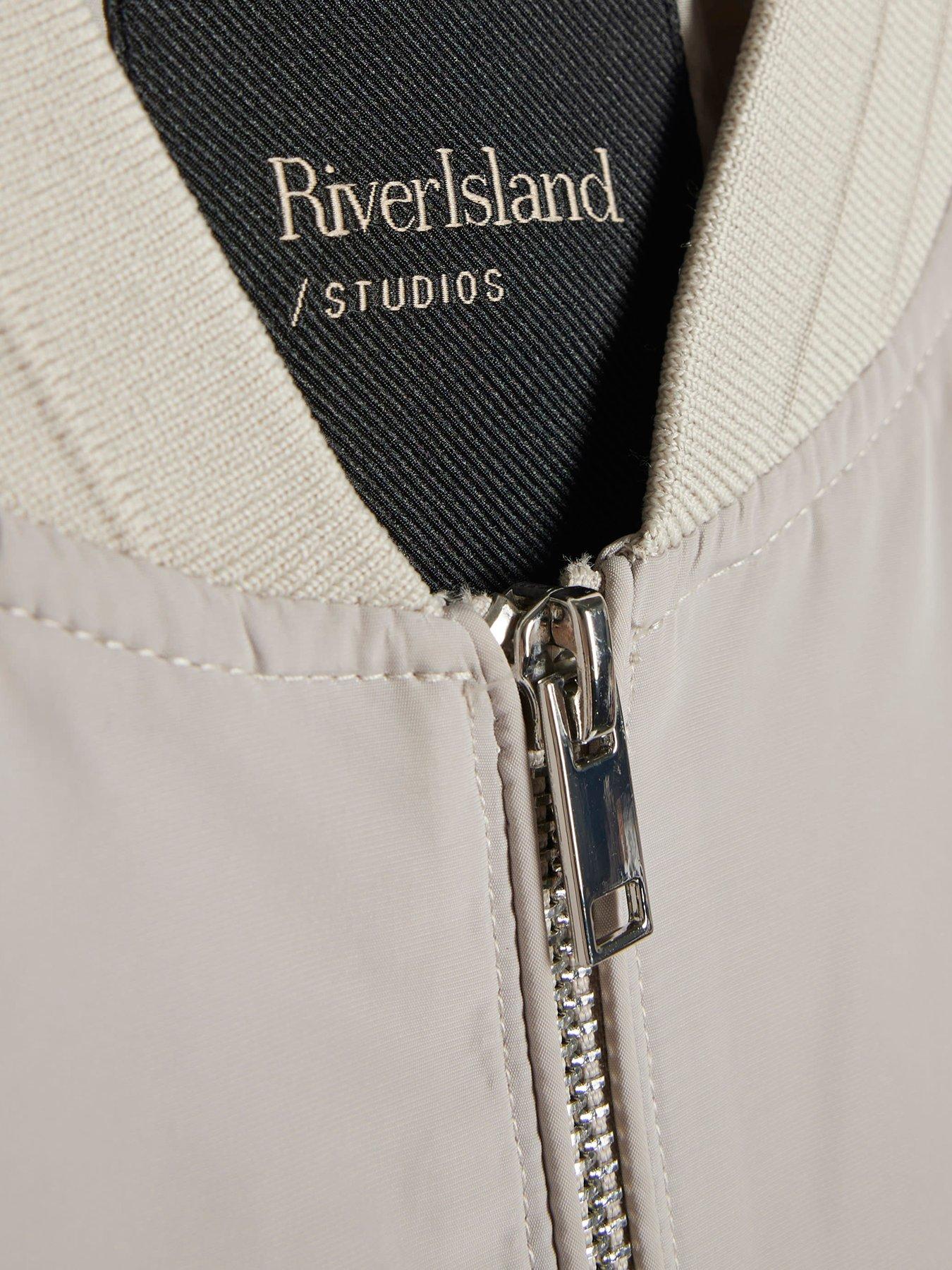 Image 5 of 6 of River Island Lightweight Bomber Jacket - Beige