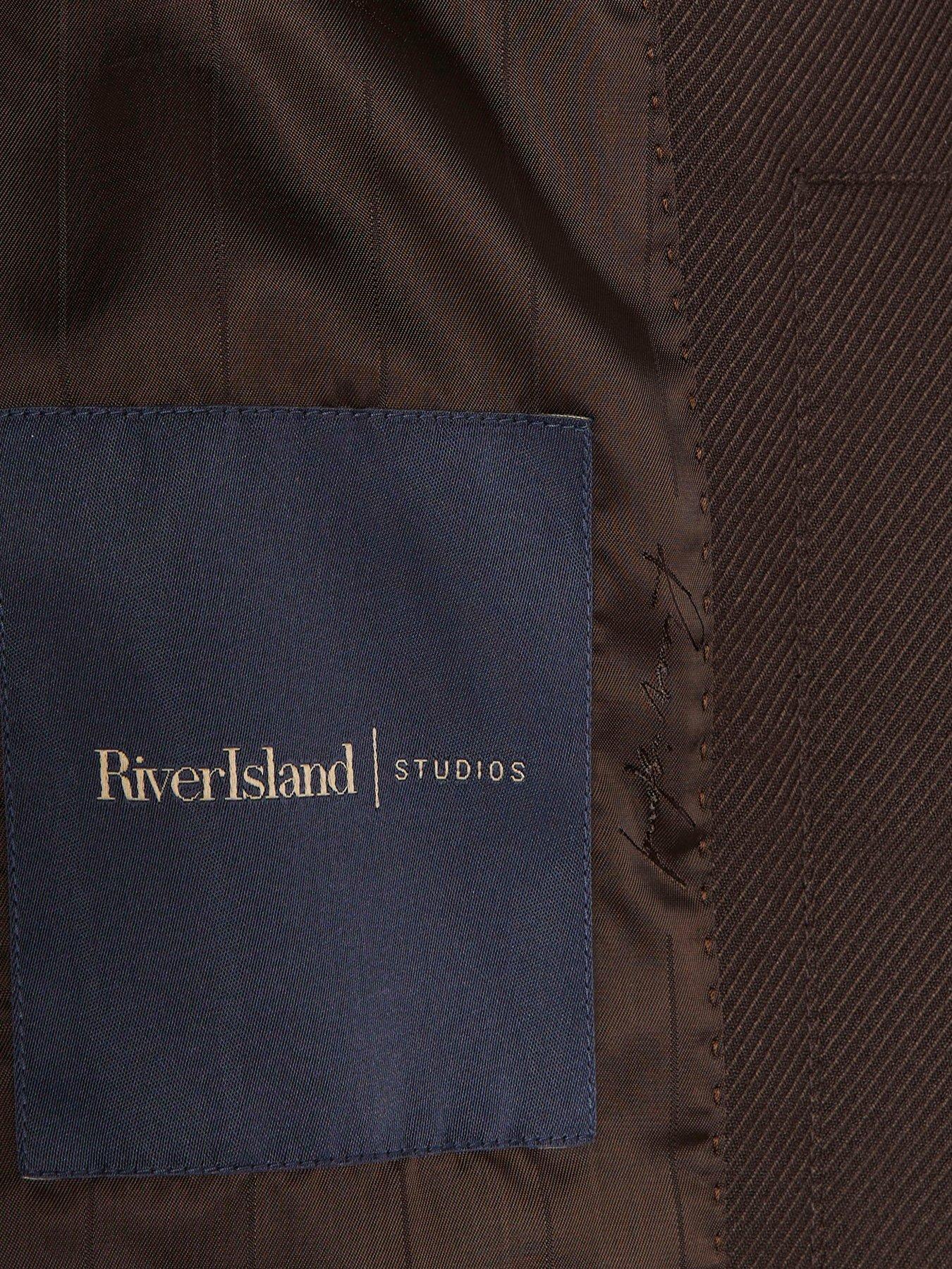 Image 5 of 7 of River Island Smart Twill Bomber Jacket - Brown