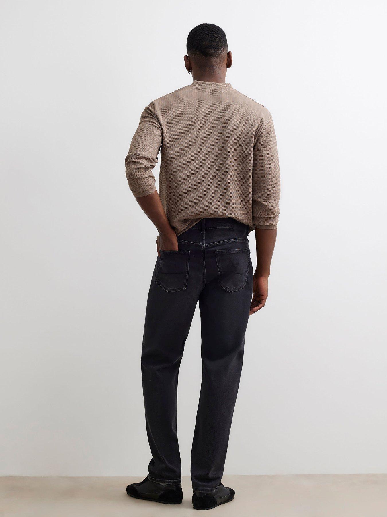 Image 2 of 4 of River Island Washed Slim Jeans - Black