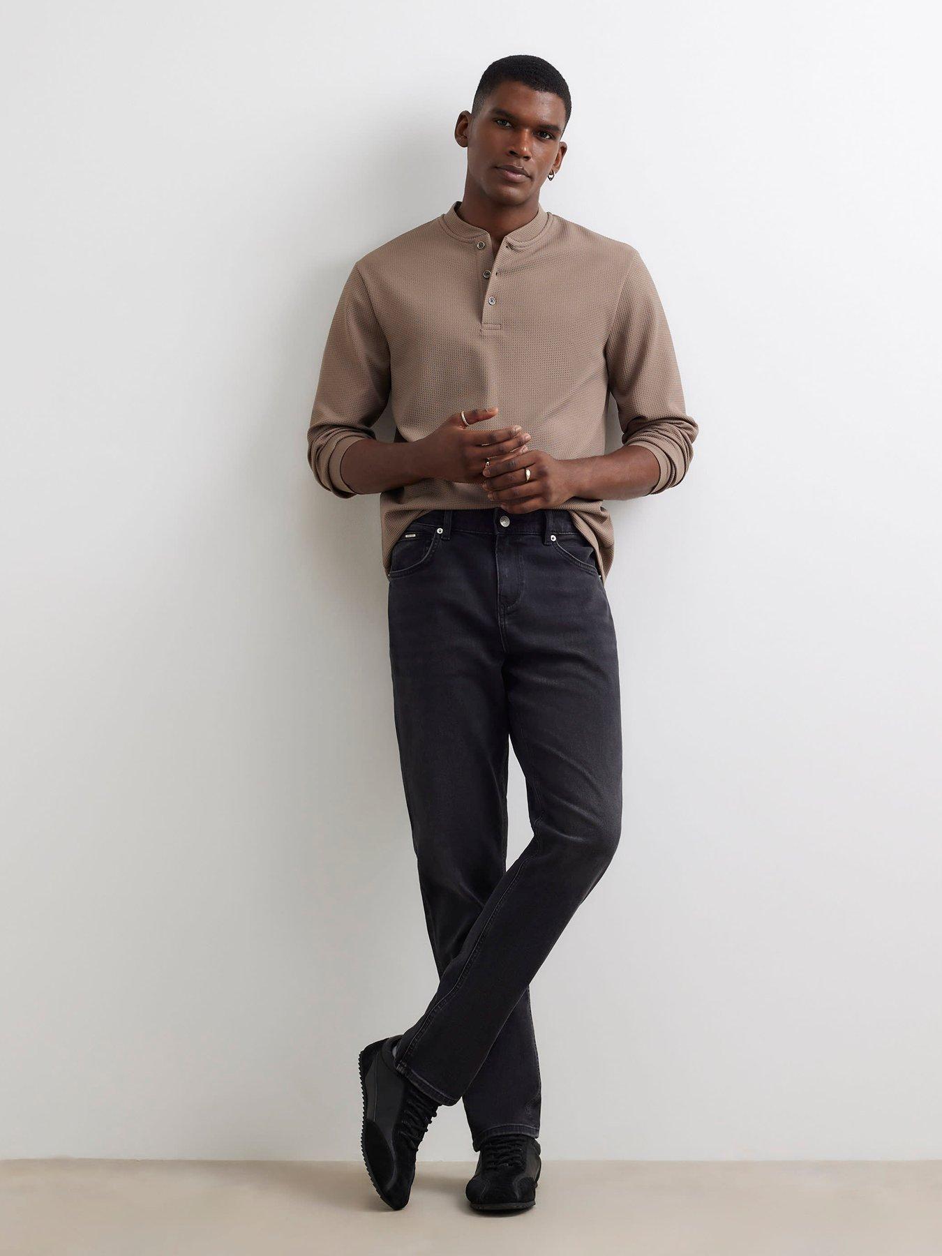 Image 3 of 4 of River Island Washed Slim Jeans - Black