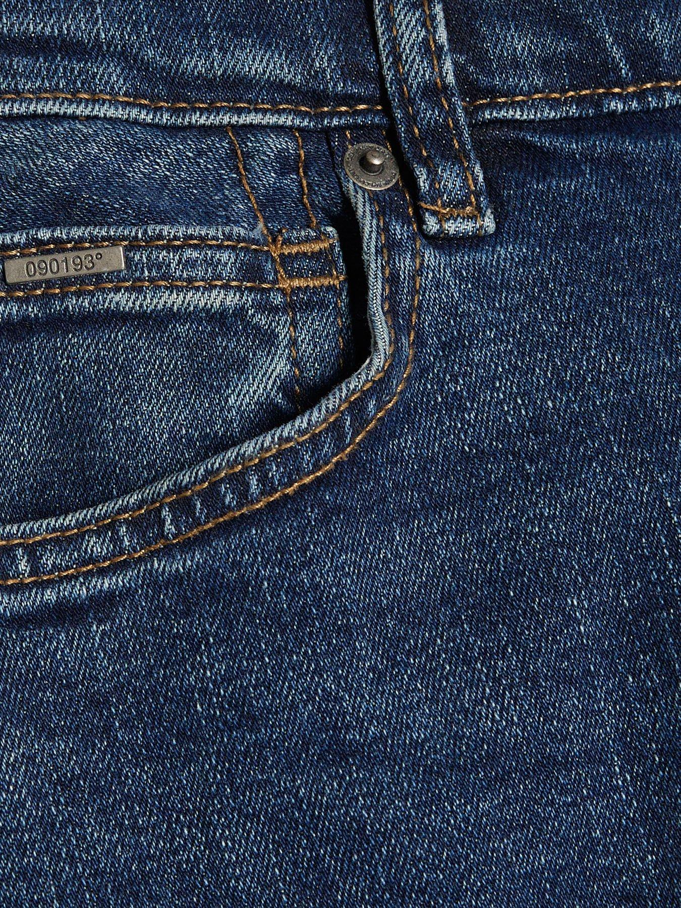 Image 5 of 6 of River Island Mens Slim Fit Structured Jeans - Dark Wash