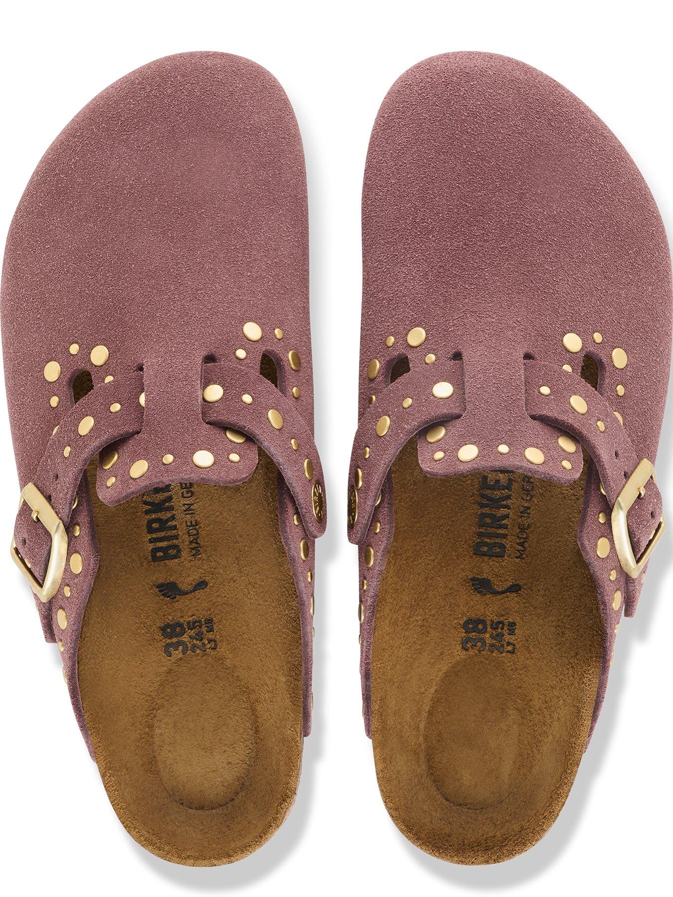 Image 3 of 3 of Birkenstock Womens Boston Rivets Suede Leather - Pepper