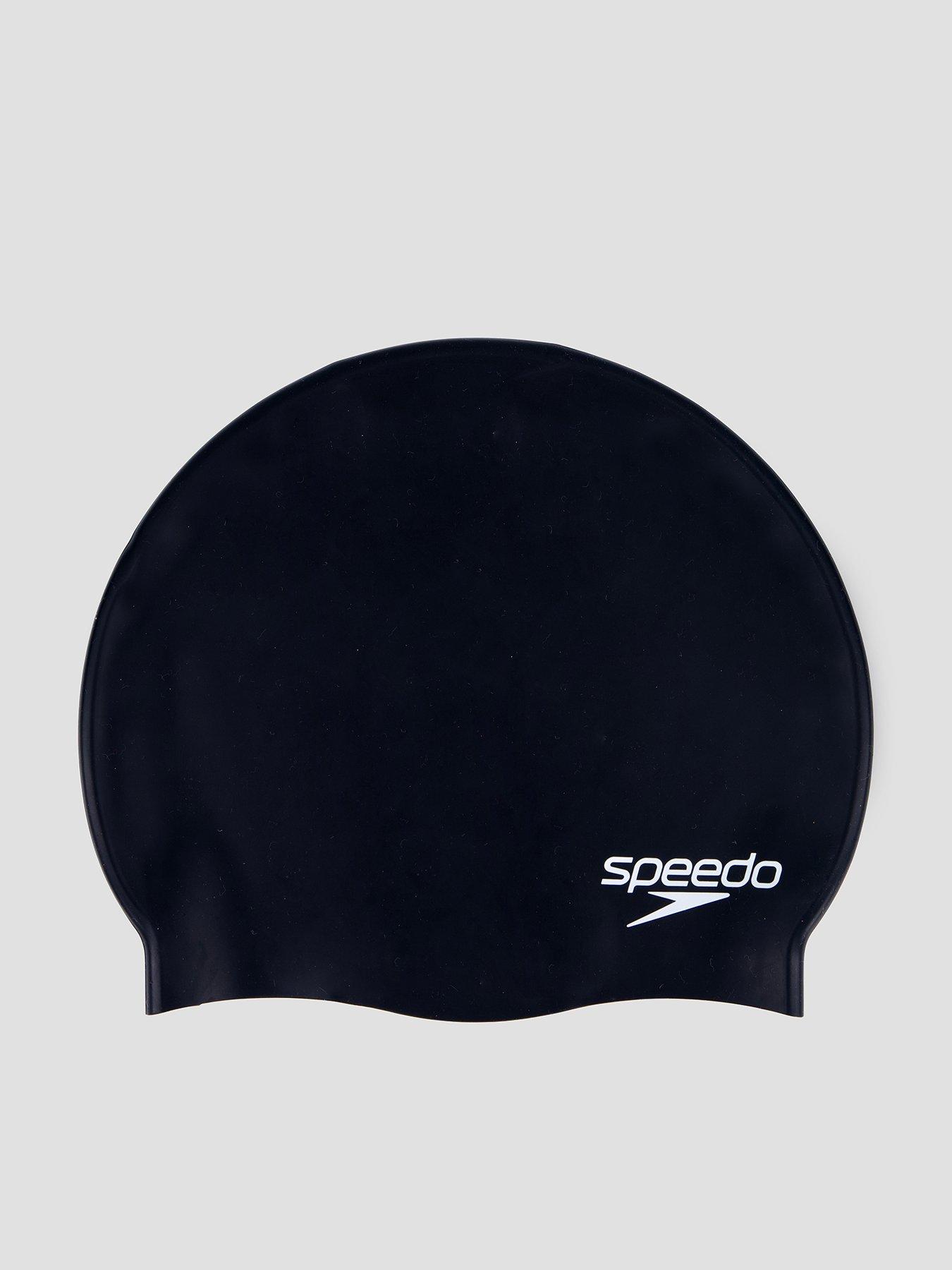 Image 1 of 4 of Speedo Unisex Flat Silicone Swimming Cap - Black