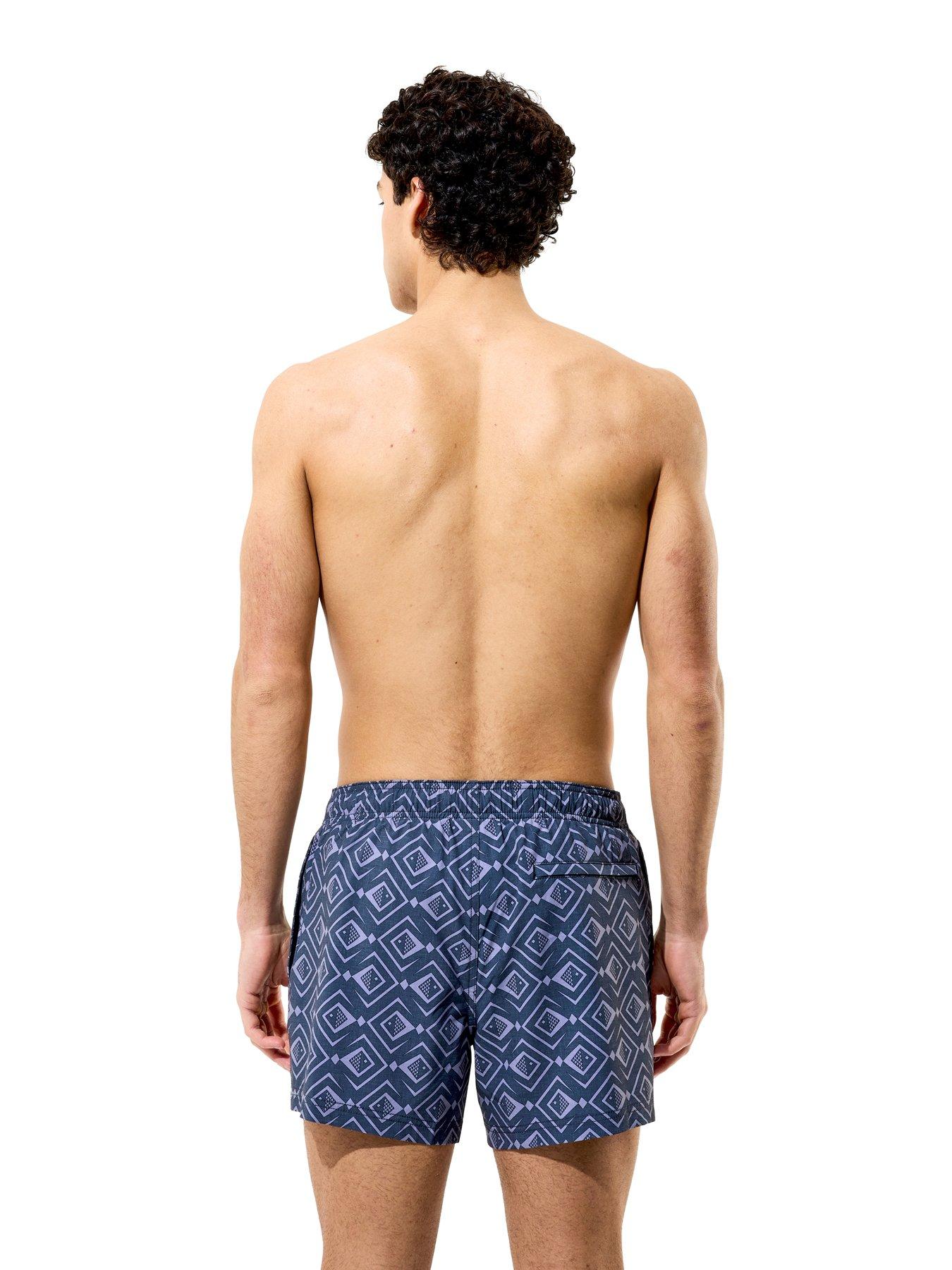 Image 4 of 4 of Speedo Mens Print Redondo Edge Swim Shorts - Grey