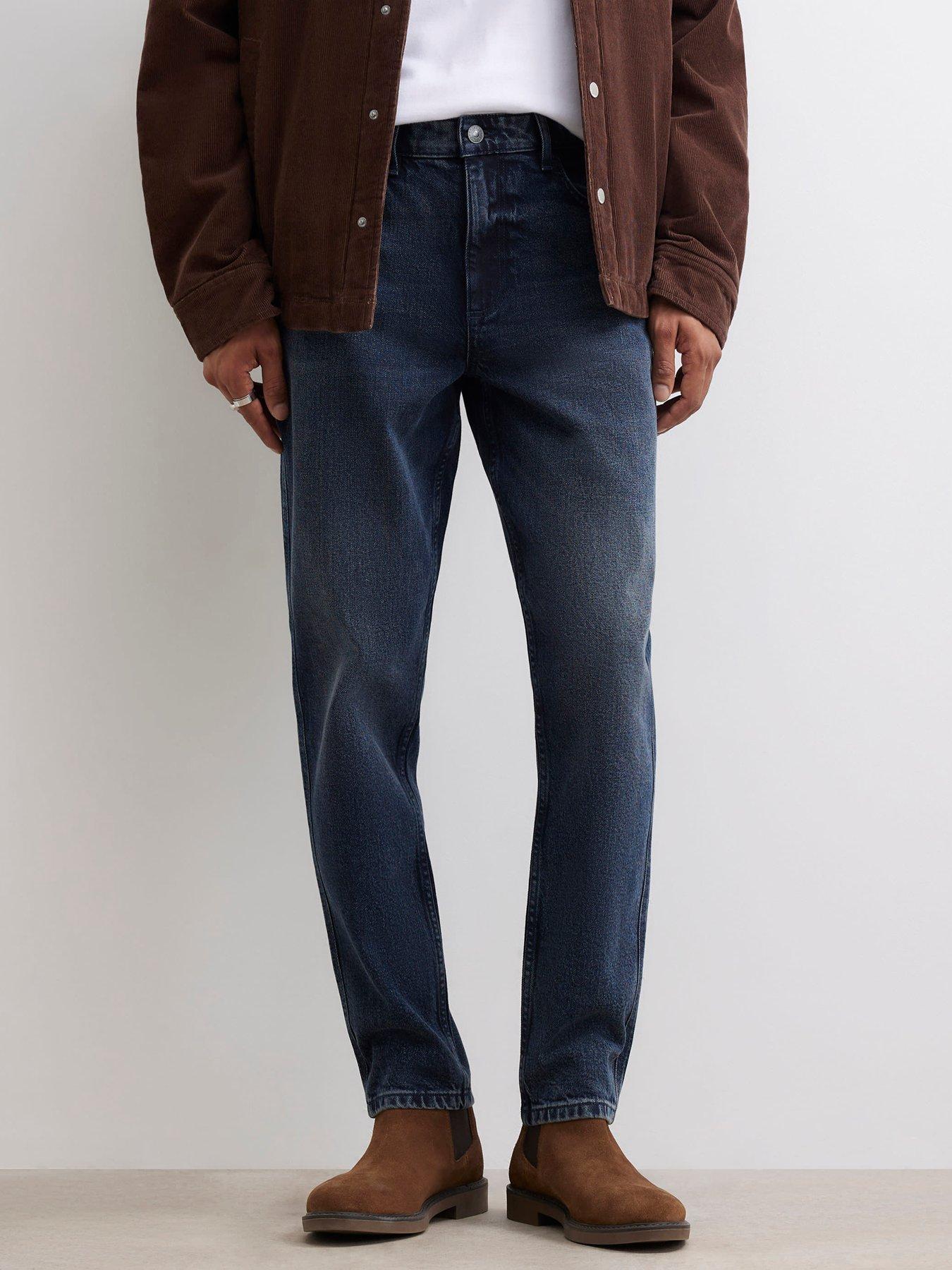 Image 1 of 4 of River Island Tapered Fit Jeans - Blue