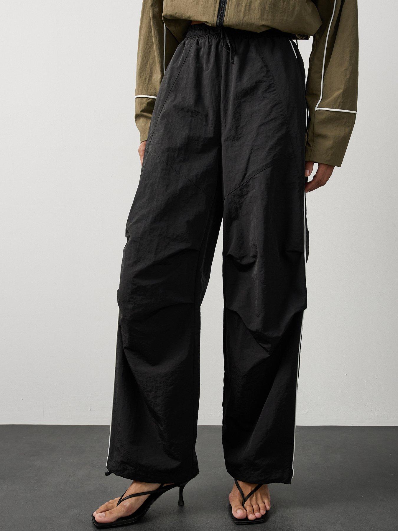 Image 3 of 7 of Michelle Keegan Side Stripe Track Pant Co Ord - Black