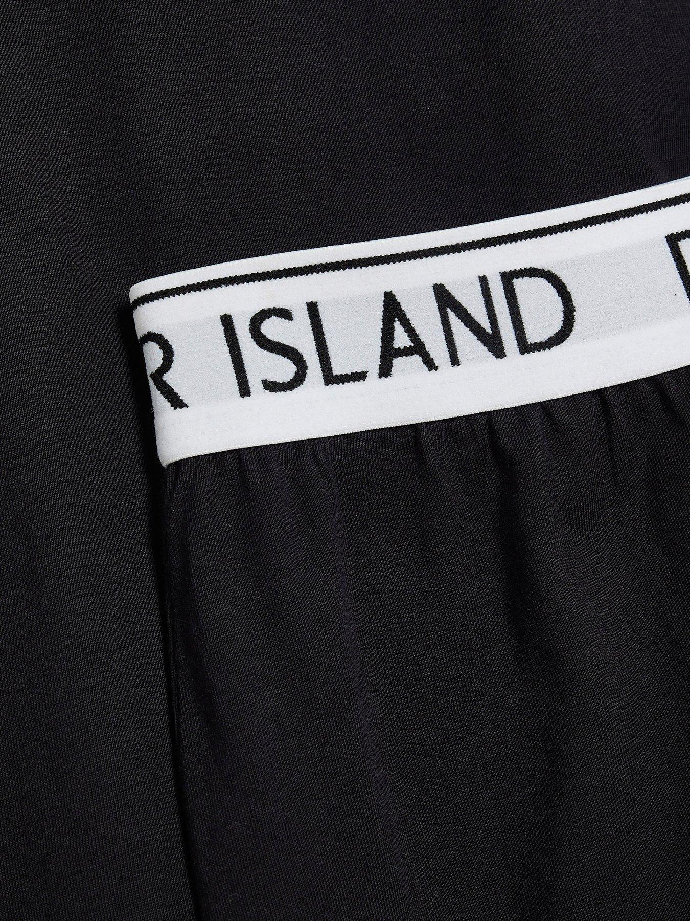 Image 5 of 6 of River Island Cotton T-shirt And Trousers Pyjamas Set - Black