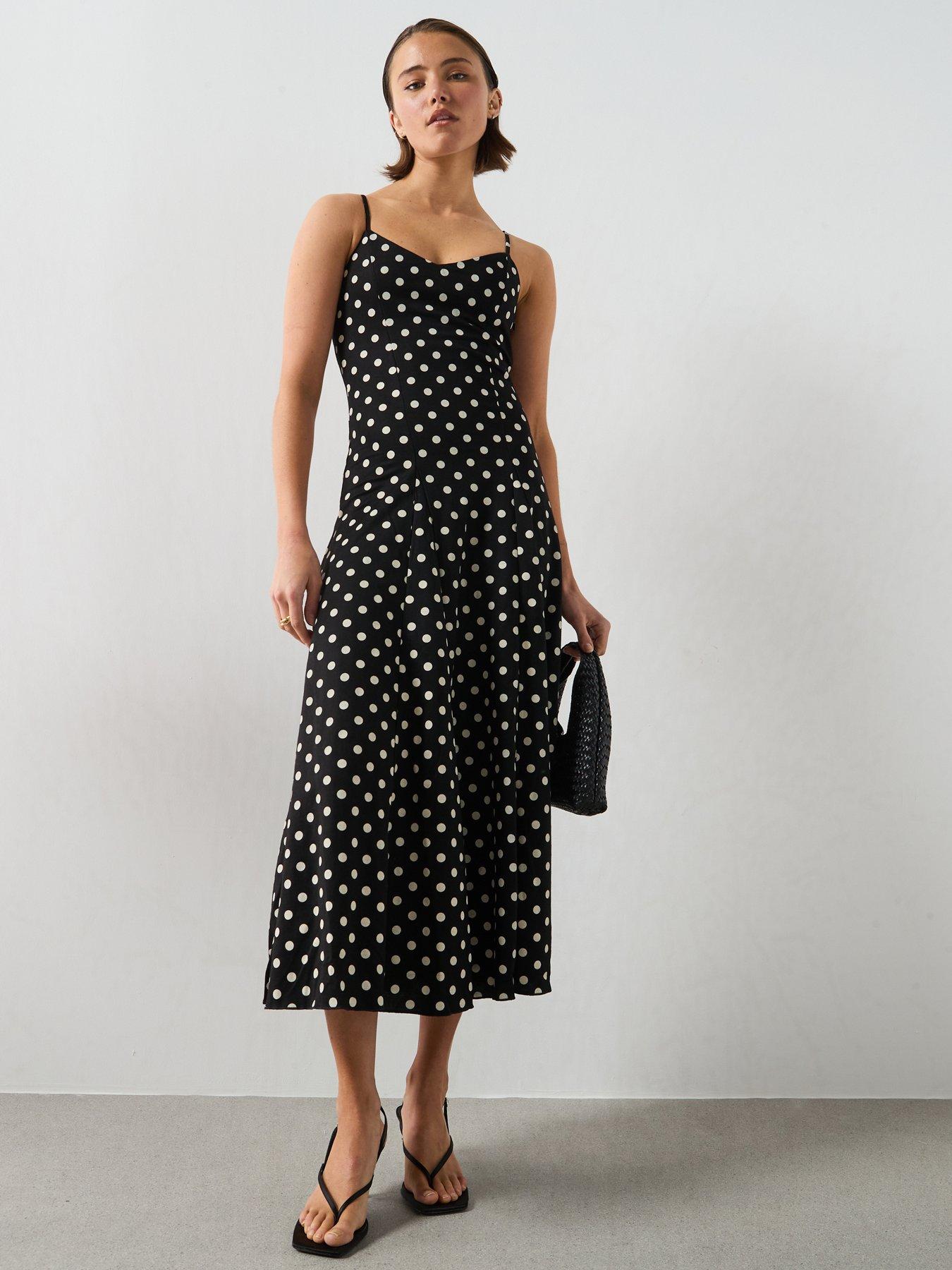 Mango A-Line Dress With Godets - Black