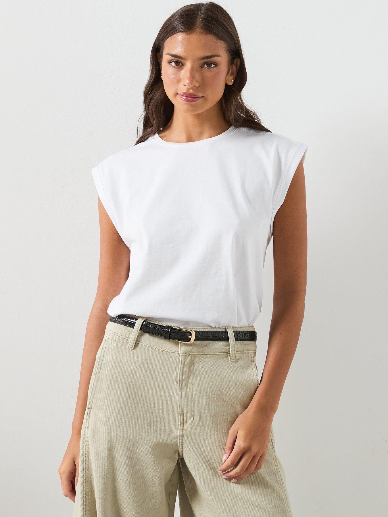 Mango Short-sleeved Cotton T-shirt - White