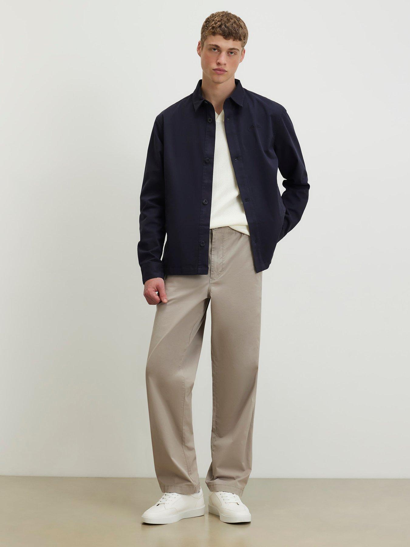 Image 3 of 4 of River Island Collared Button Up Jacket - Navy