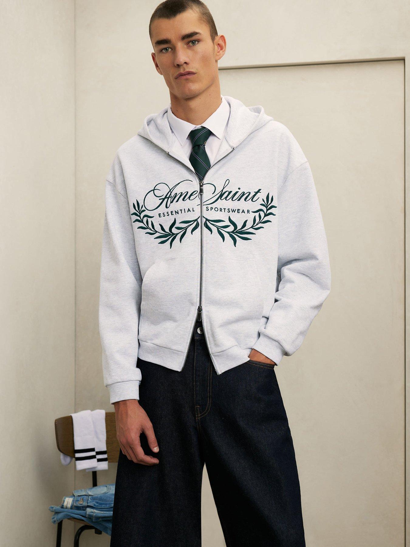 River Island Oversized Fit Luminis Hoodie - Grey