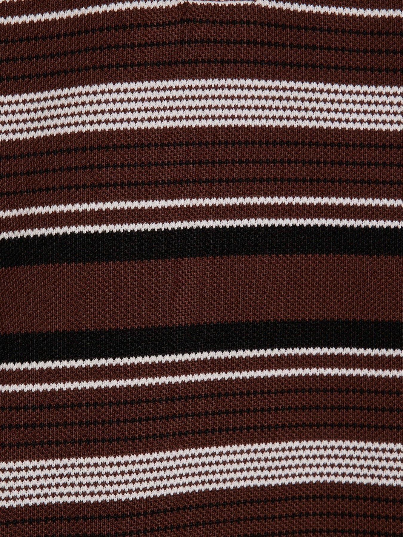 Image 6 of 6 of River Island River Island Long Sleeve Striped Polo Shirt