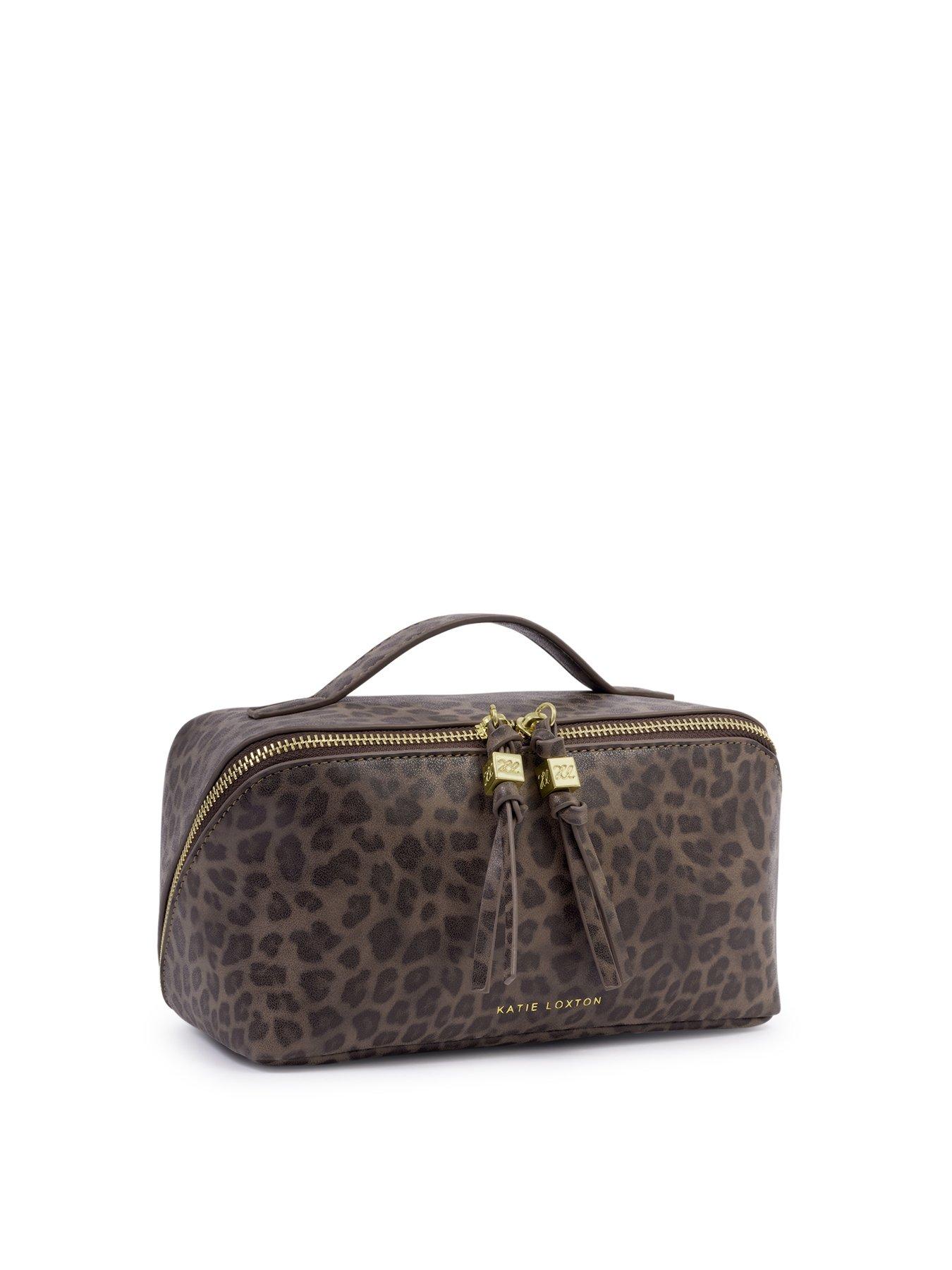 Image 5 of 6 of Katie Loxton Soho Medium Leopard Make Up &amp; Wash Bag