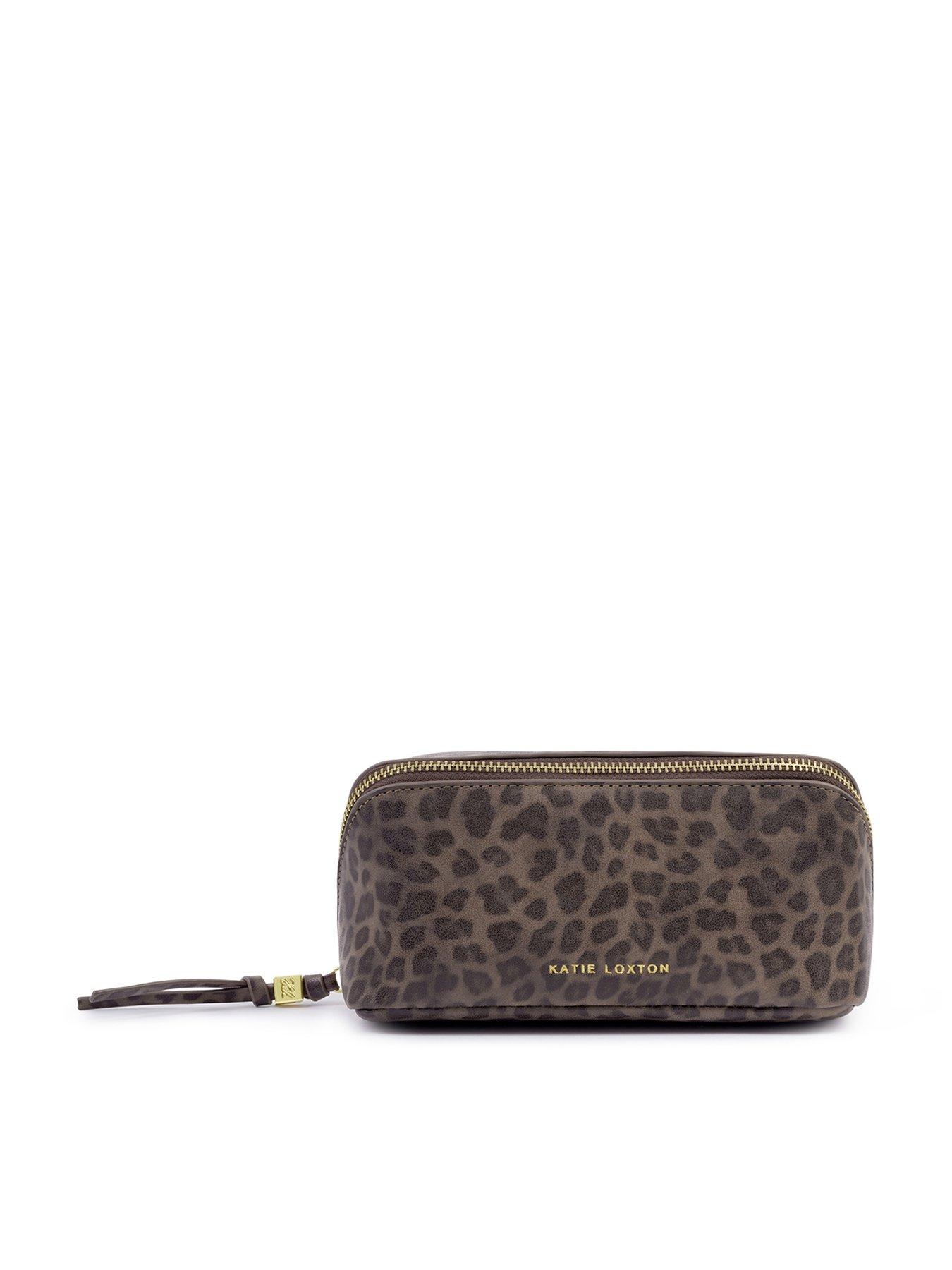 Katie Loxton Fold-out Leopard Mirror Make Up Bag