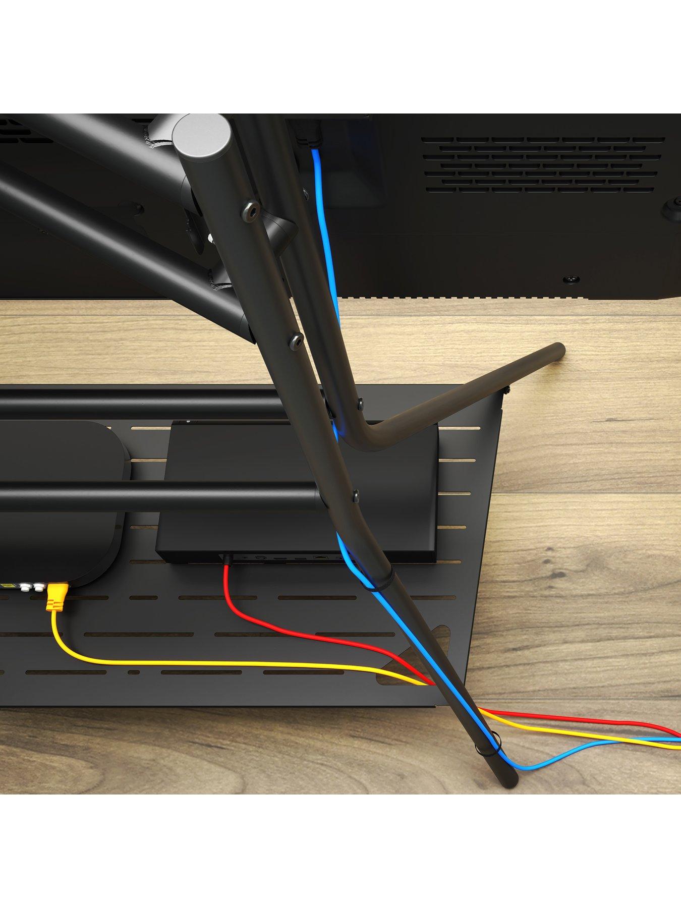 Image 4 of 7 of AVF Tiga Quad Metal TV Stand (Black)